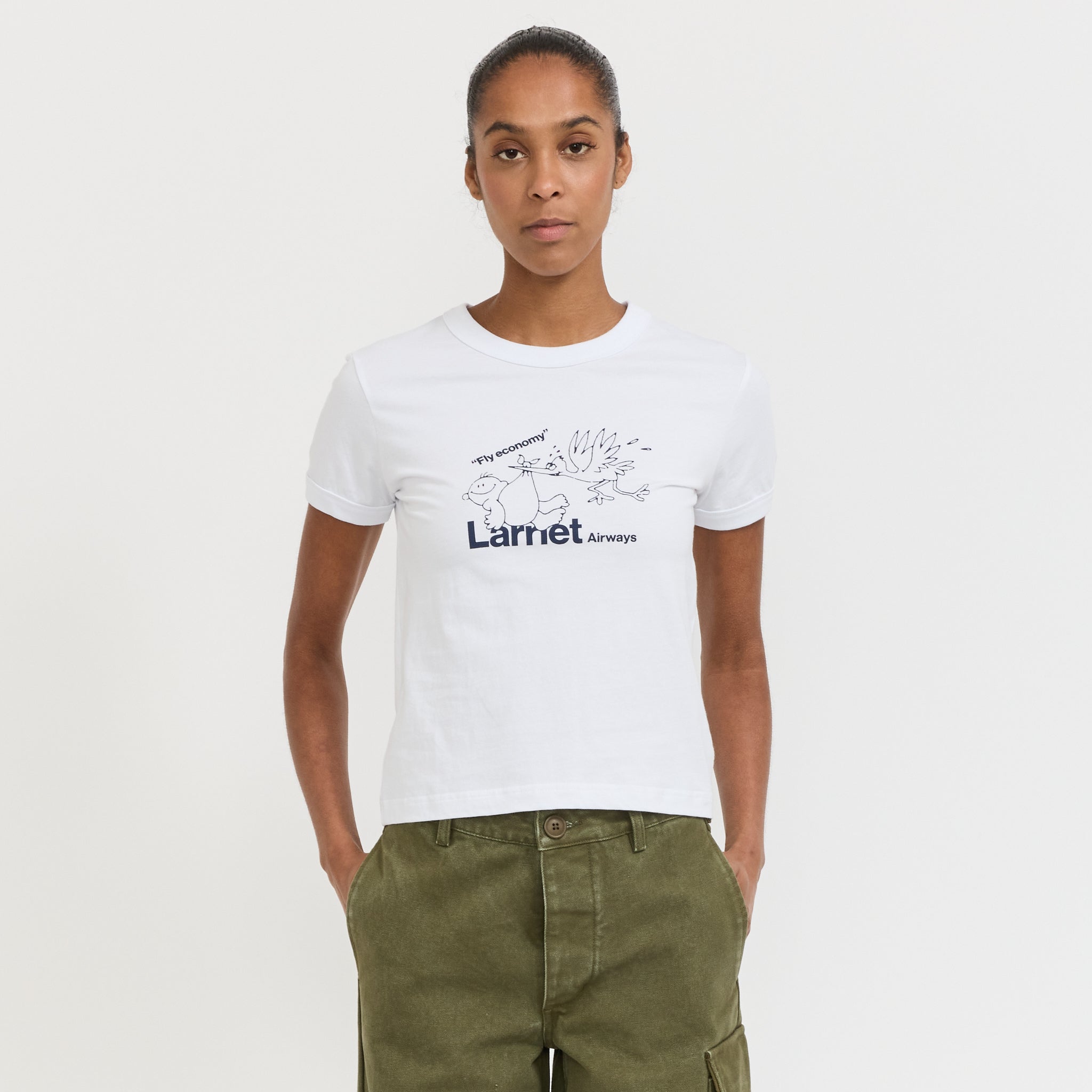Womens Fly Economy Tee White