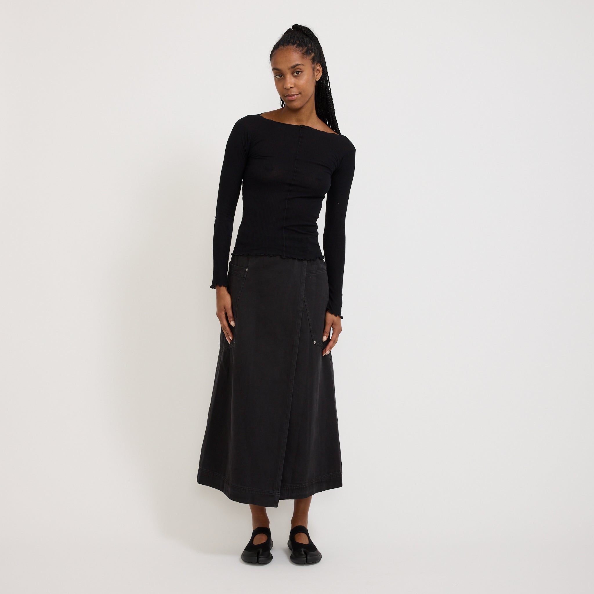 Wrap Skirt Used Black