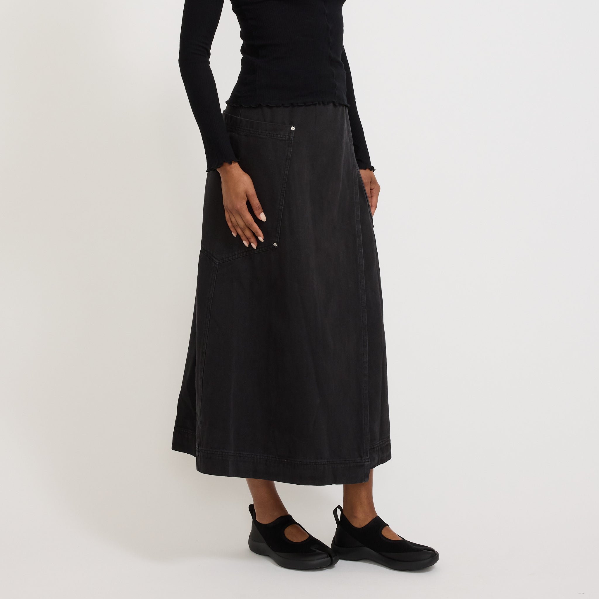 Wrap Skirt Used Black