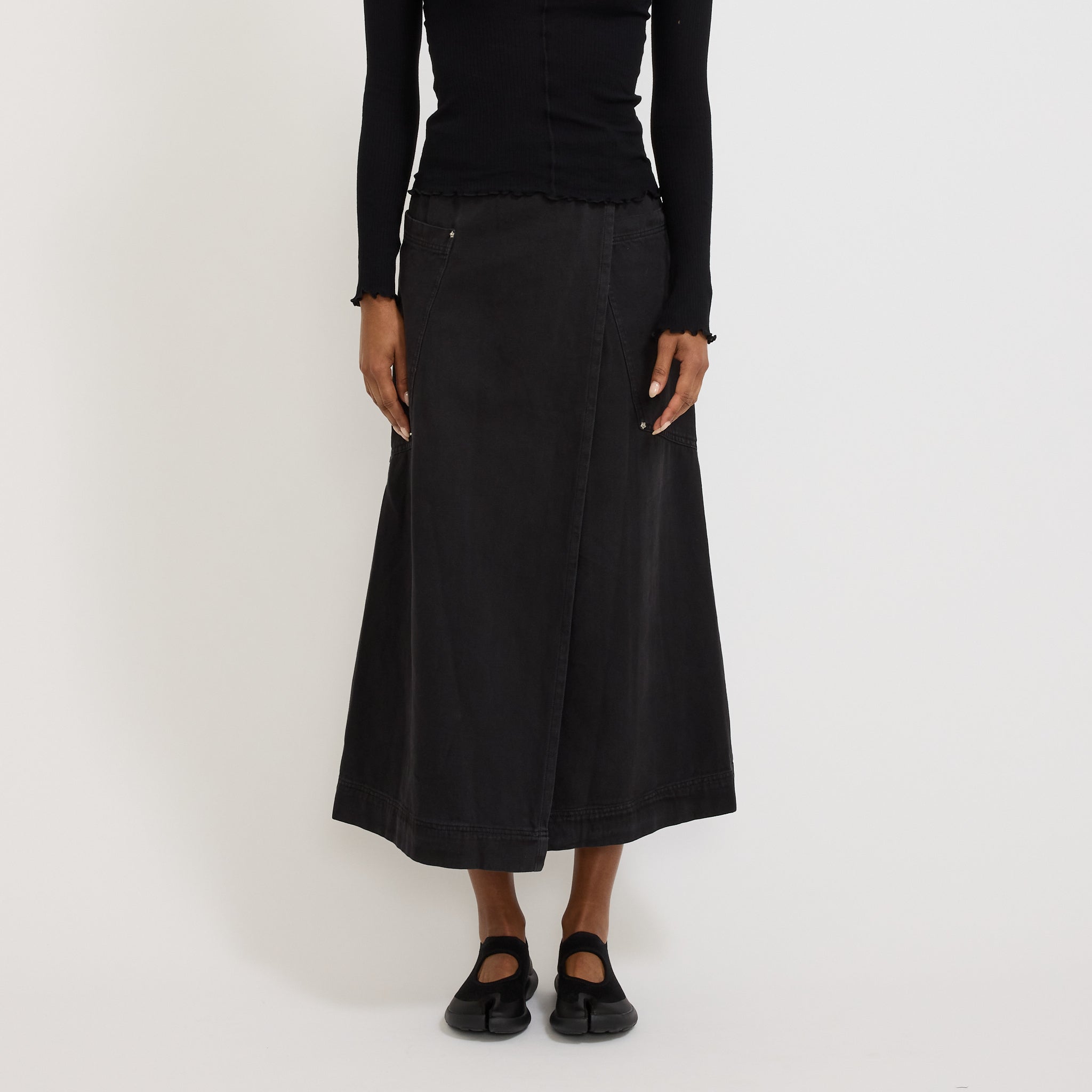 Wrap Skirt Used Black