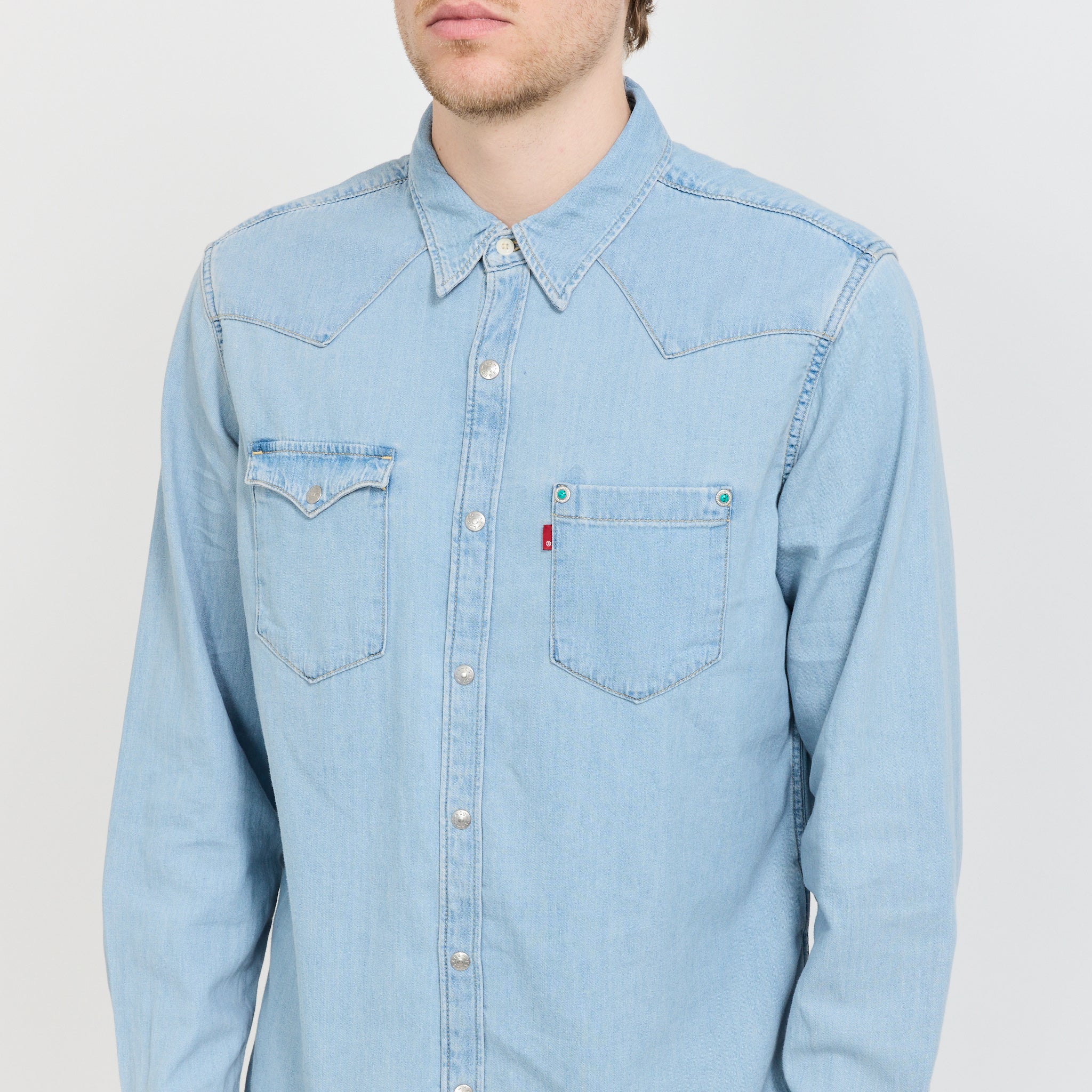Levis | Barstow Special Edition Western Shirt Turquoise Rivet | Maplestore