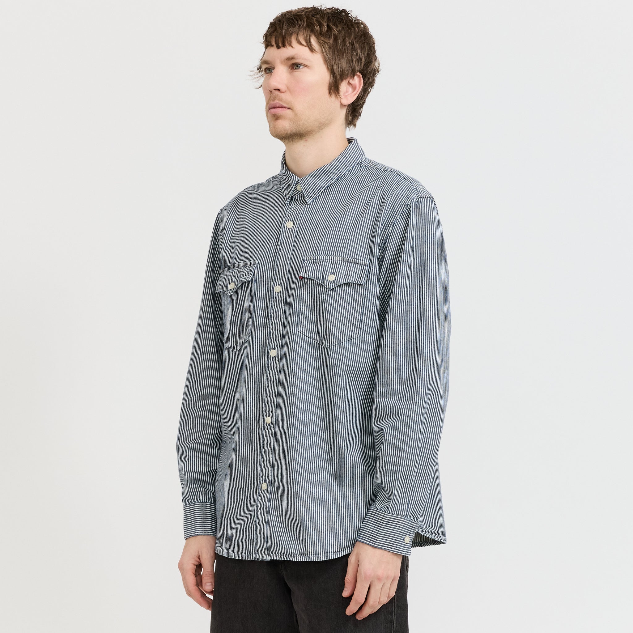 Relaxed Fit Western Shirt Grand Dark Railroad