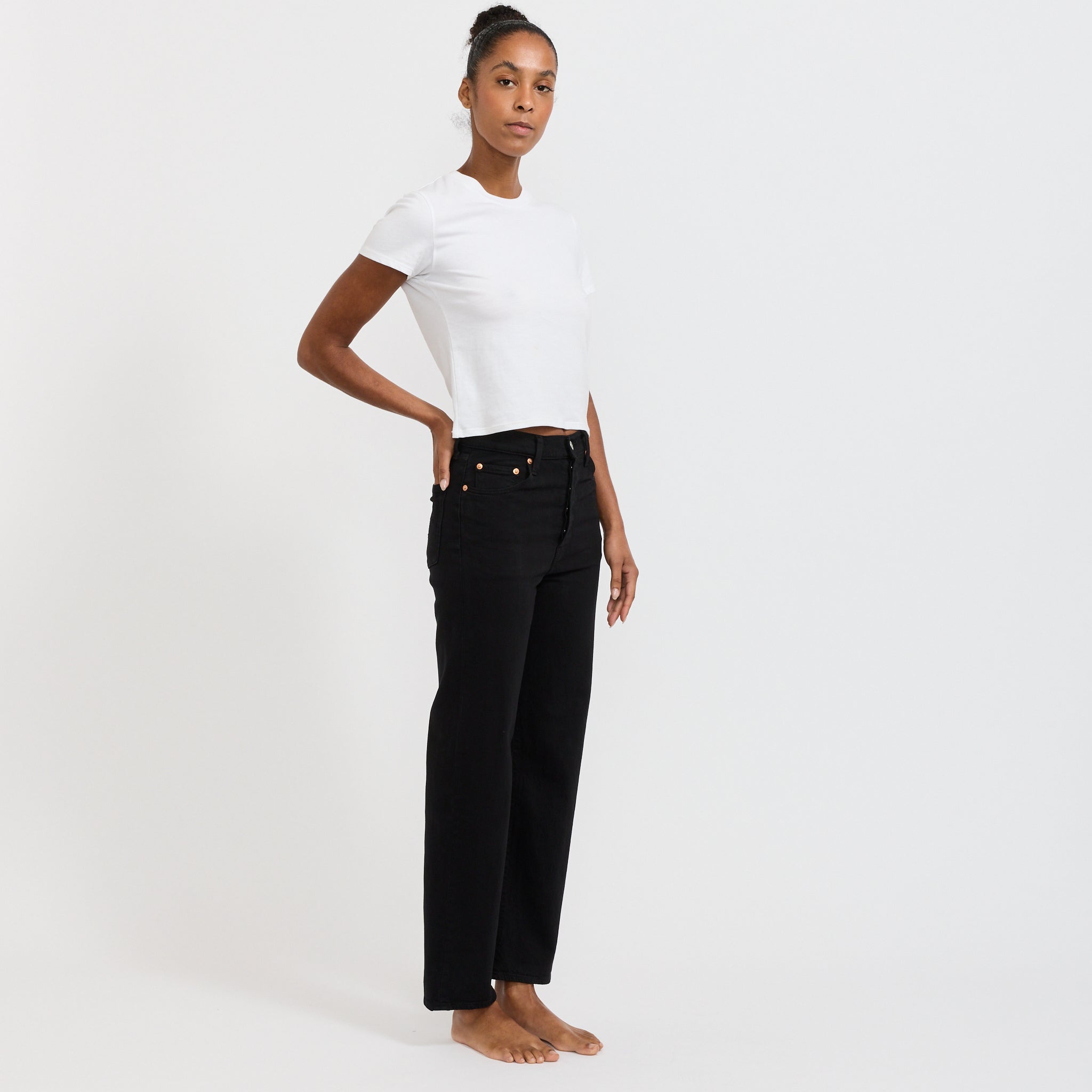 Ribcage Straight Ankle Black Sprout