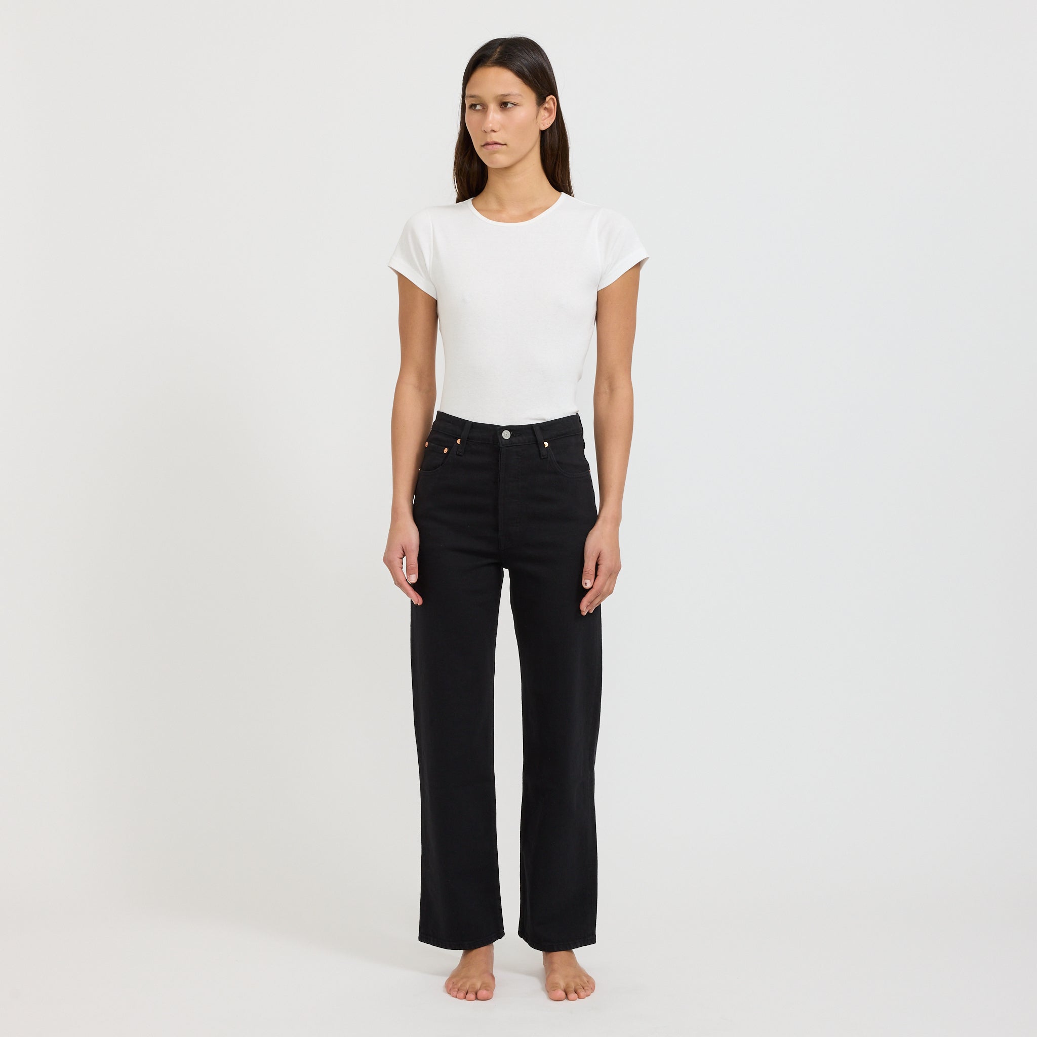 Ribcage Straight Ankle Black Sprout