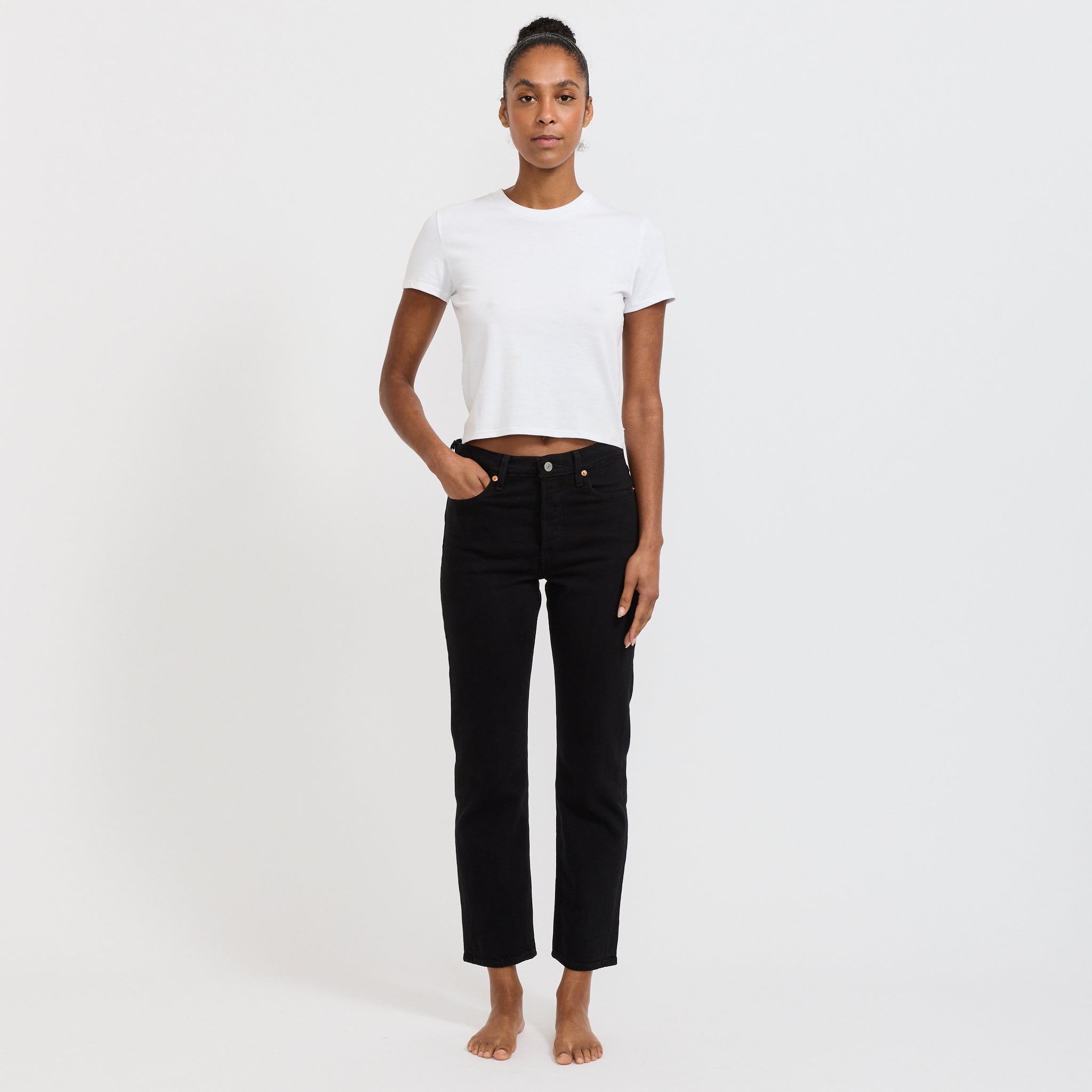 Wedgie Straight Black Sprout