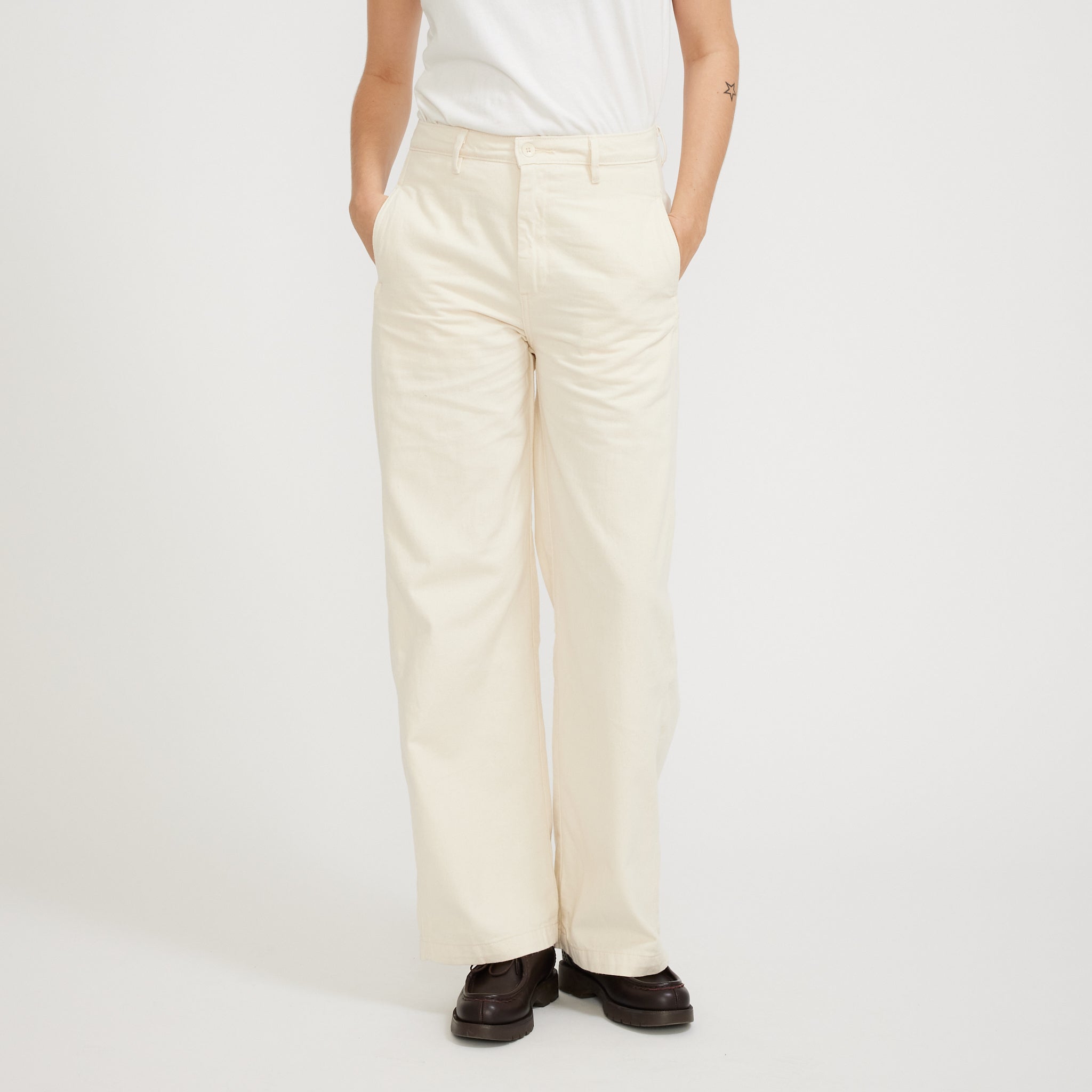Wellthread Orchard Soft Straight Trouser Soft Ceramic