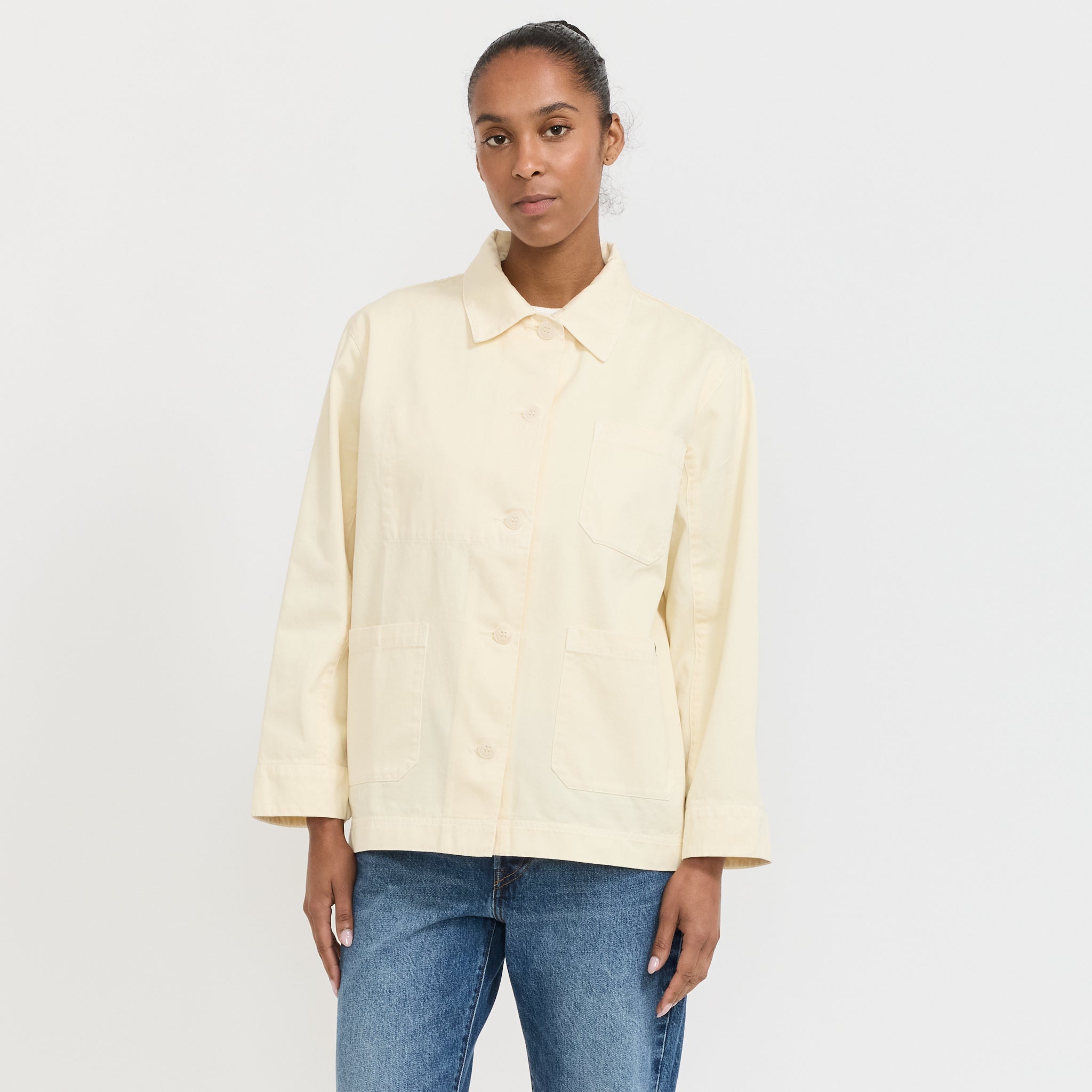 Le Mont Saint Michel | Gabardine Work Jacket Ivory | Maplestore