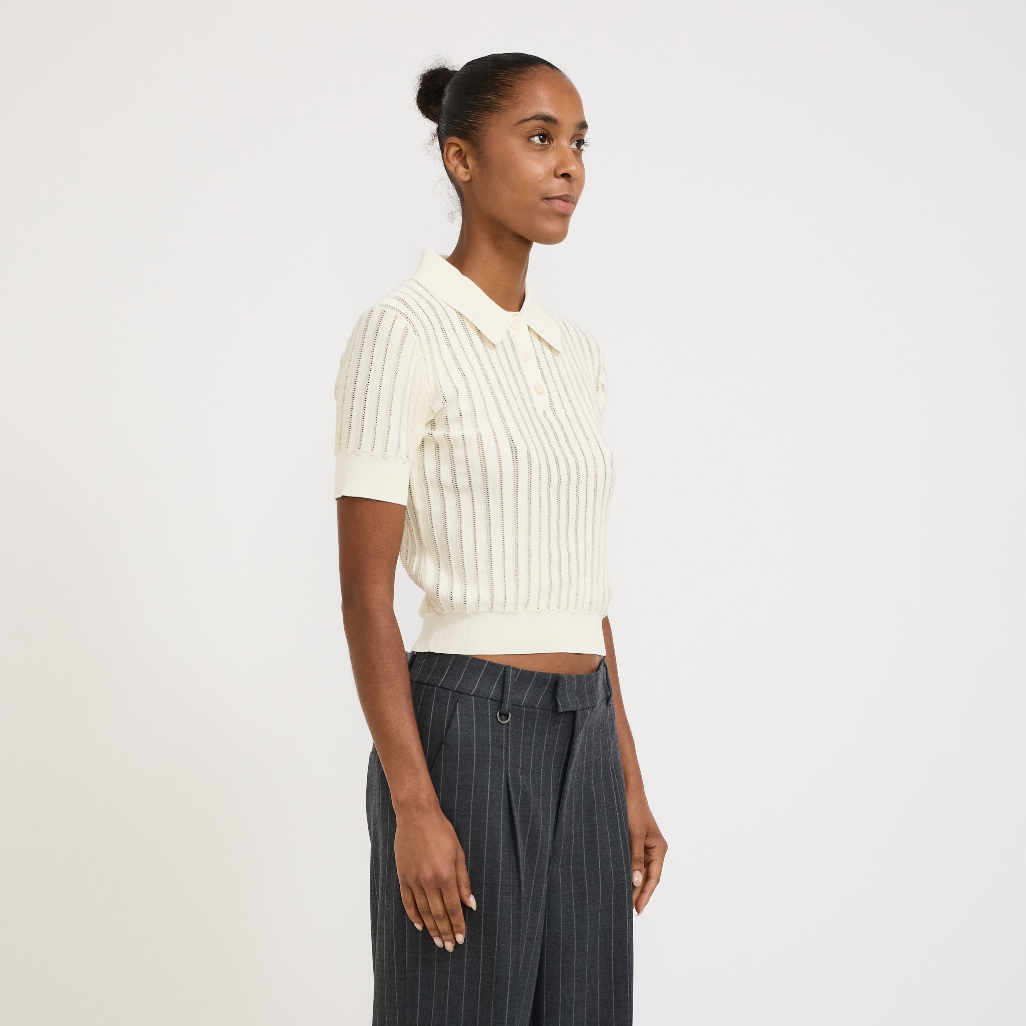 Le Mont Saint Michel | Sally Knit Polo Off White | Maplestore