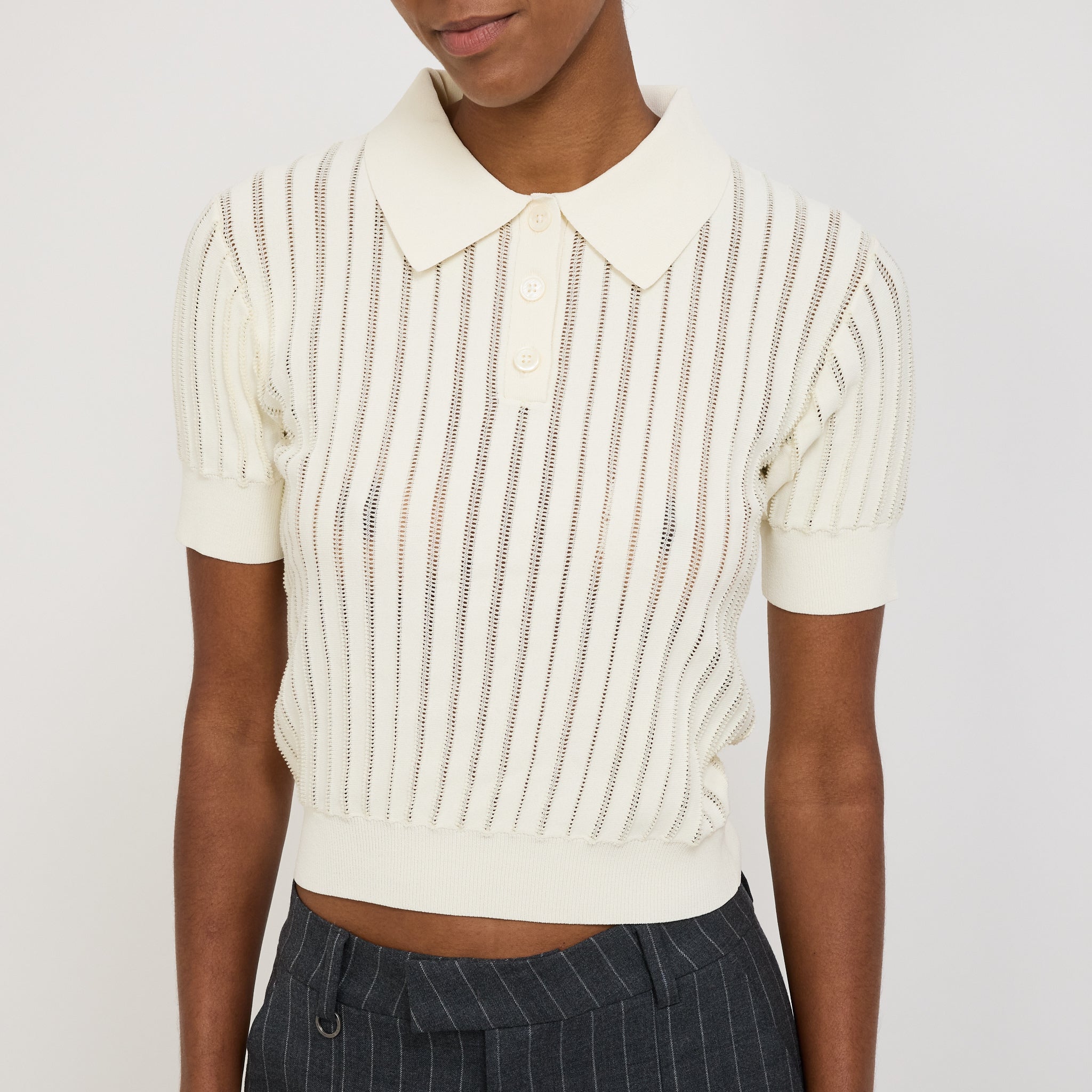 Le Mont Saint Michel | Sally Knit Polo Off White | Maplestore
