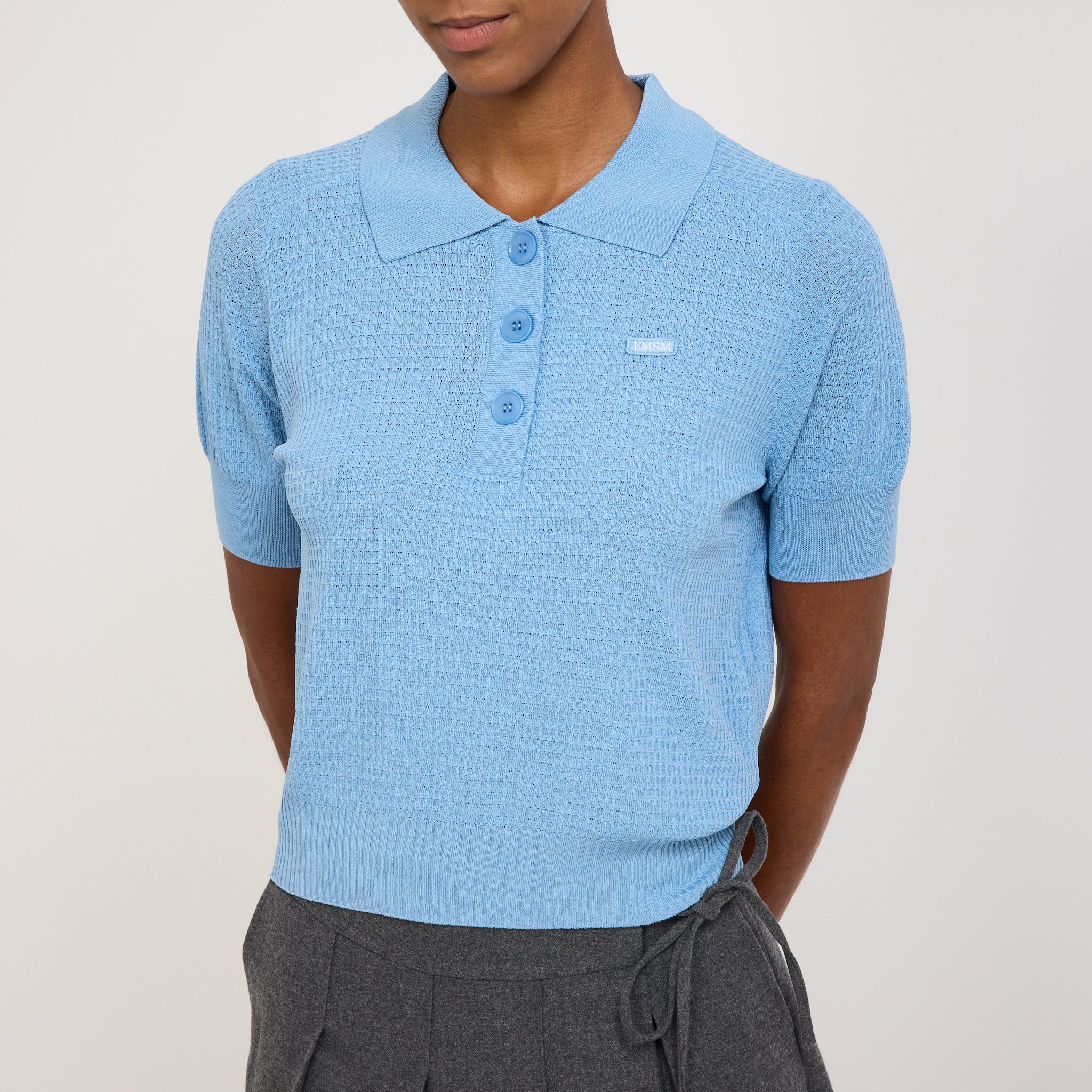 Le Mont Saint Michel | Serdane Tennis Polo Sweater Blue | Maplestore