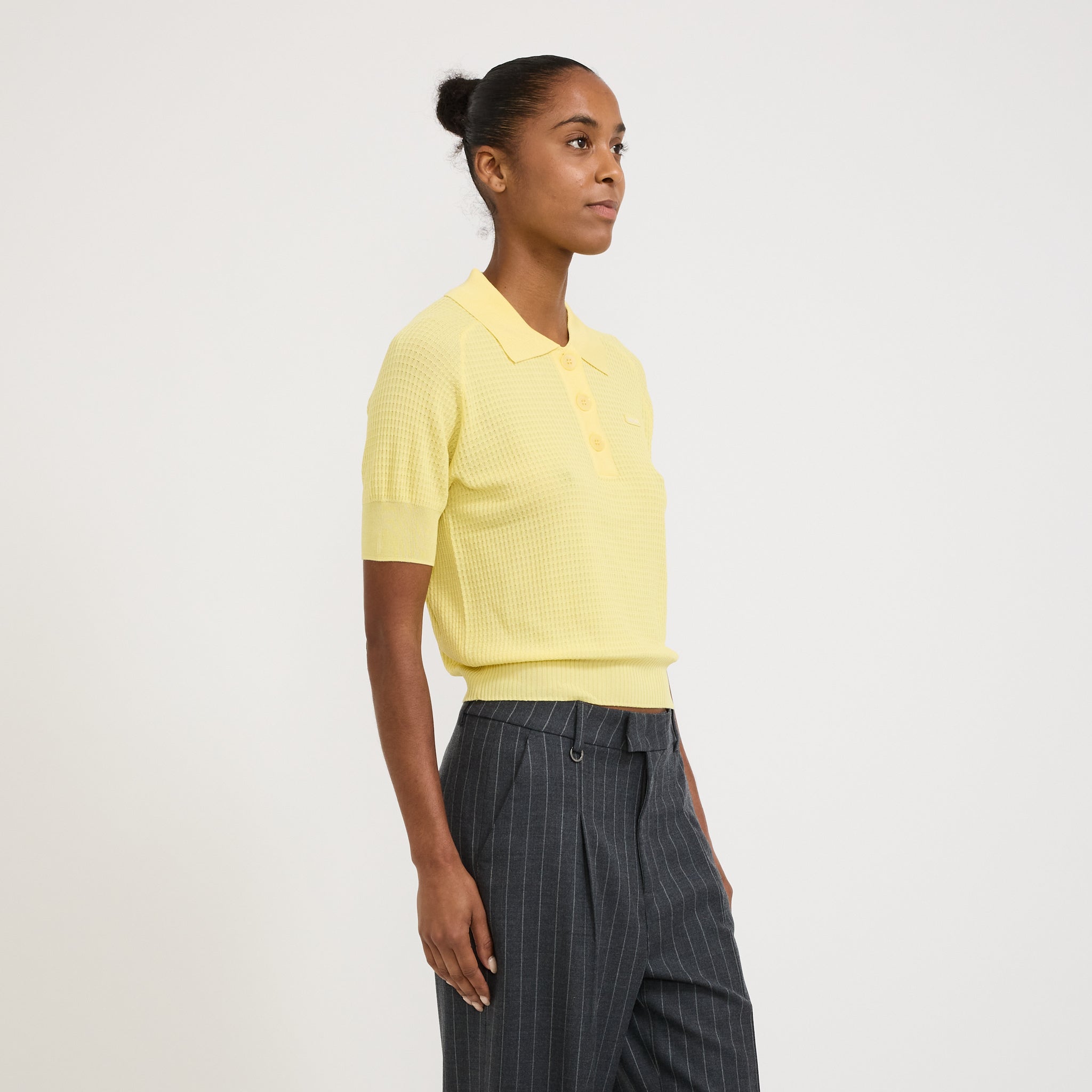 Le Mont Saint Michel | Serdane Tennis Polo Sweater Yellow | Maplestore