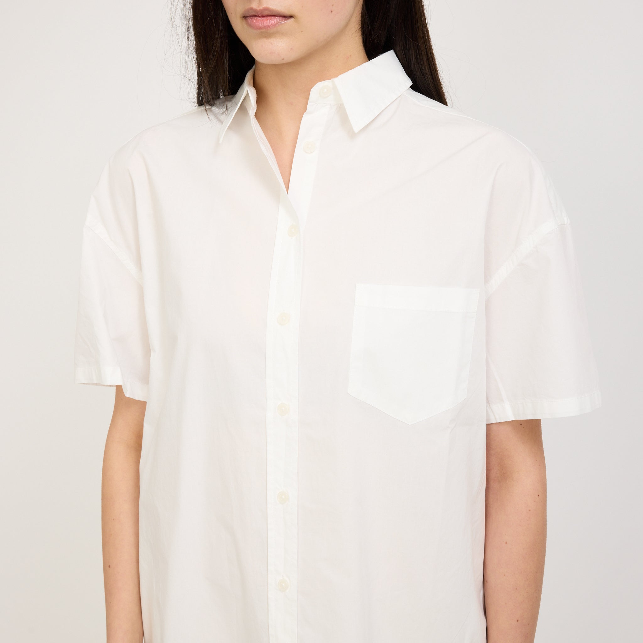 Chiara Short Sleeve Shirt Dress White