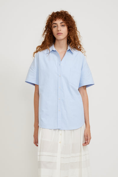 LMND | Oxford Short Sleeve Shirt Blue | Maplestore