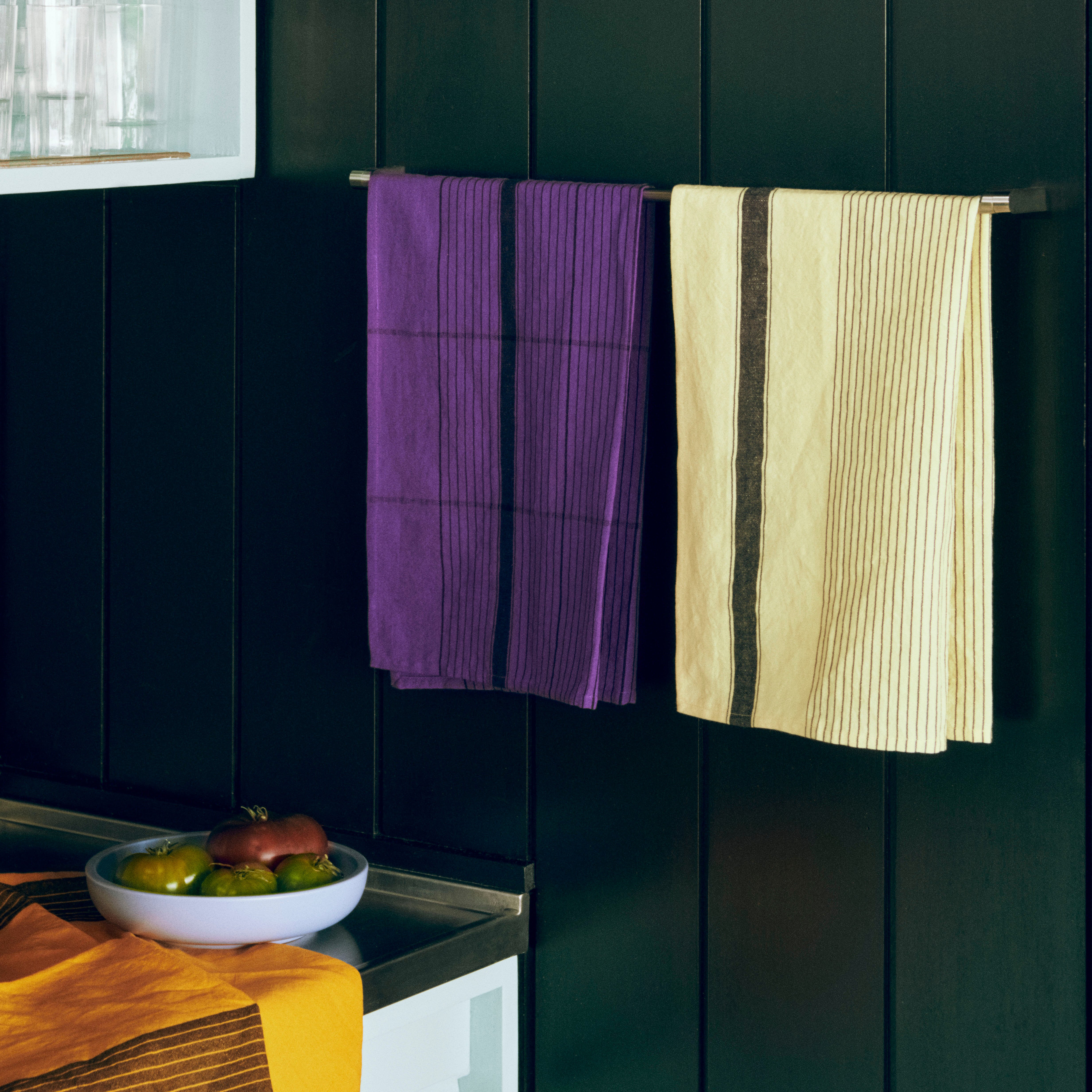 Linear Tea Towel Sky Blue