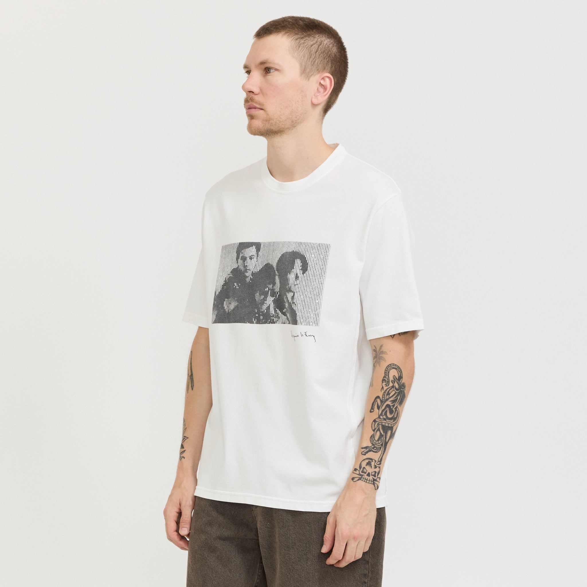 Happiness Is Easy Tee Off White