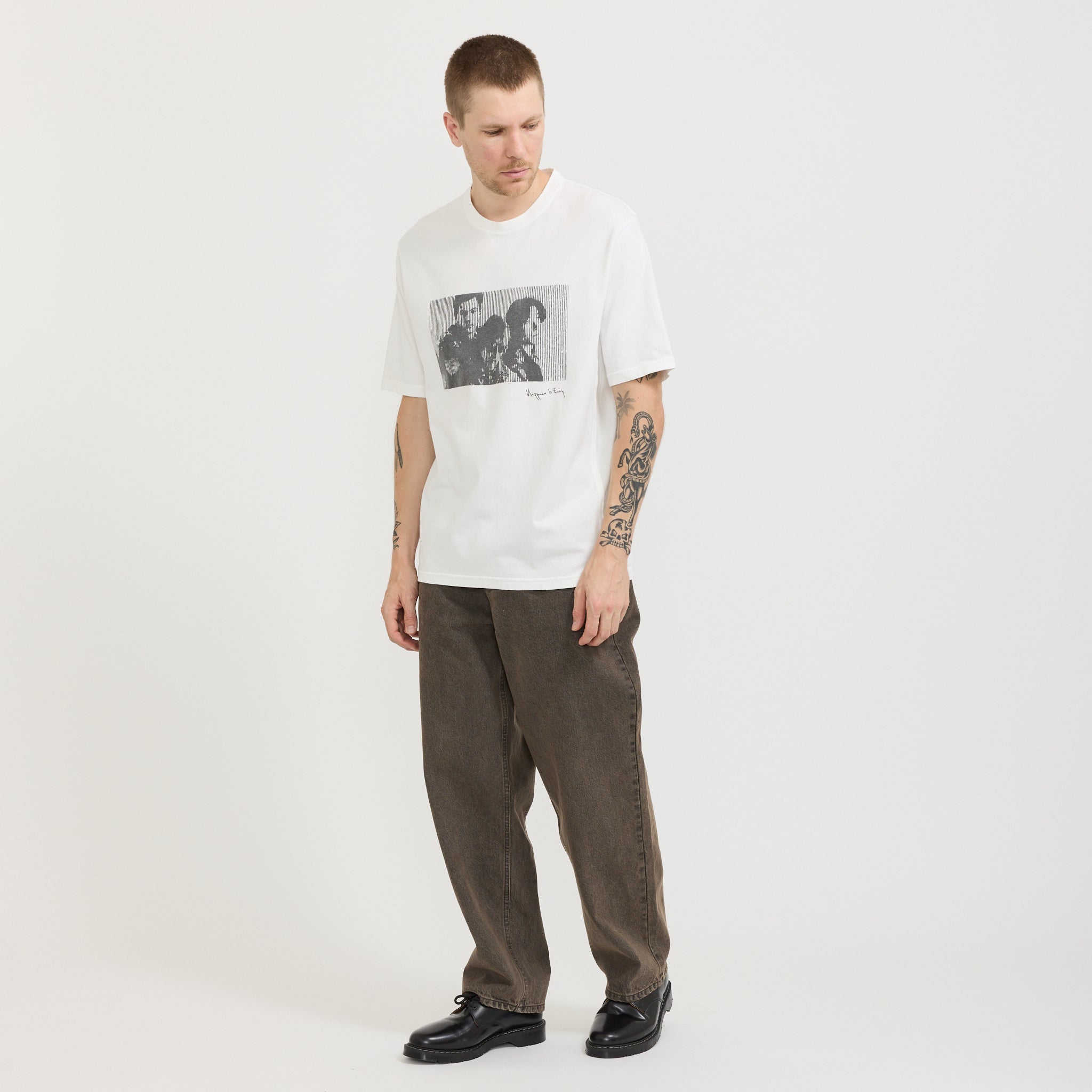 Happiness Is Easy Tee Off White