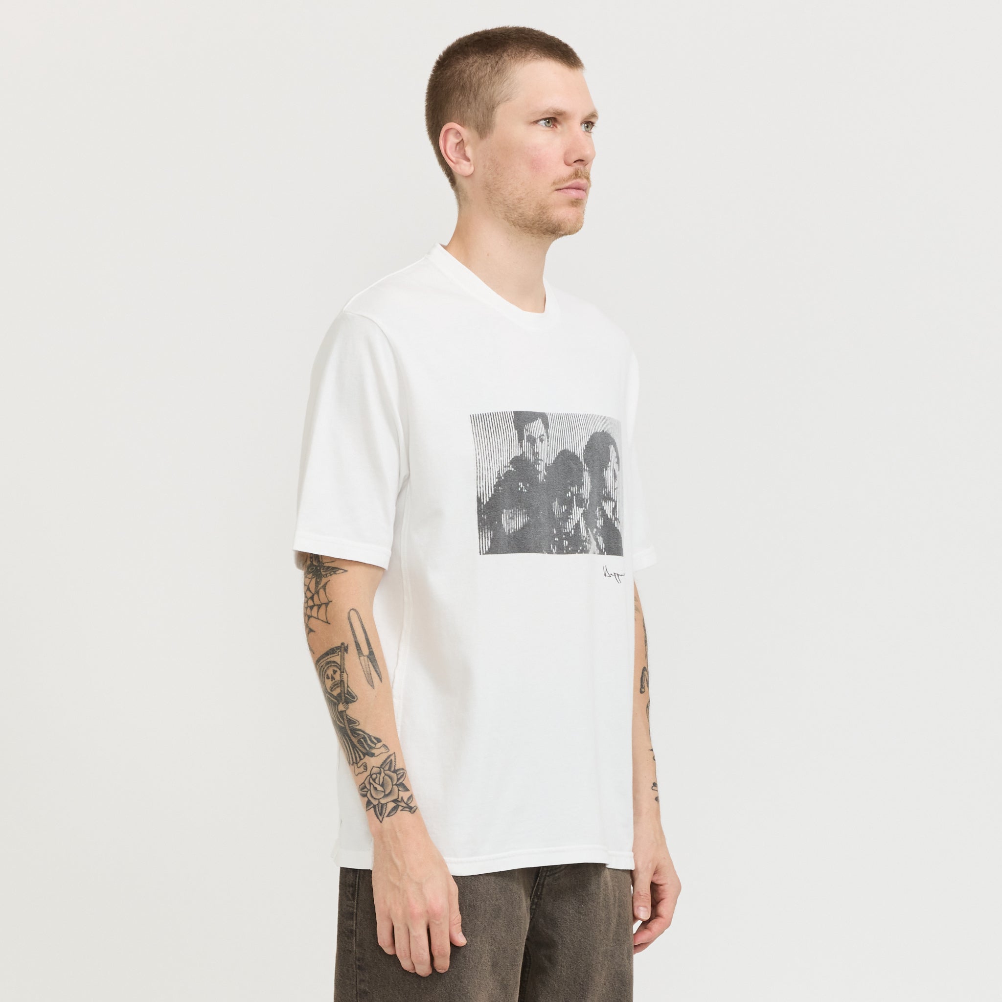 Happiness Is Easy Tee Off White