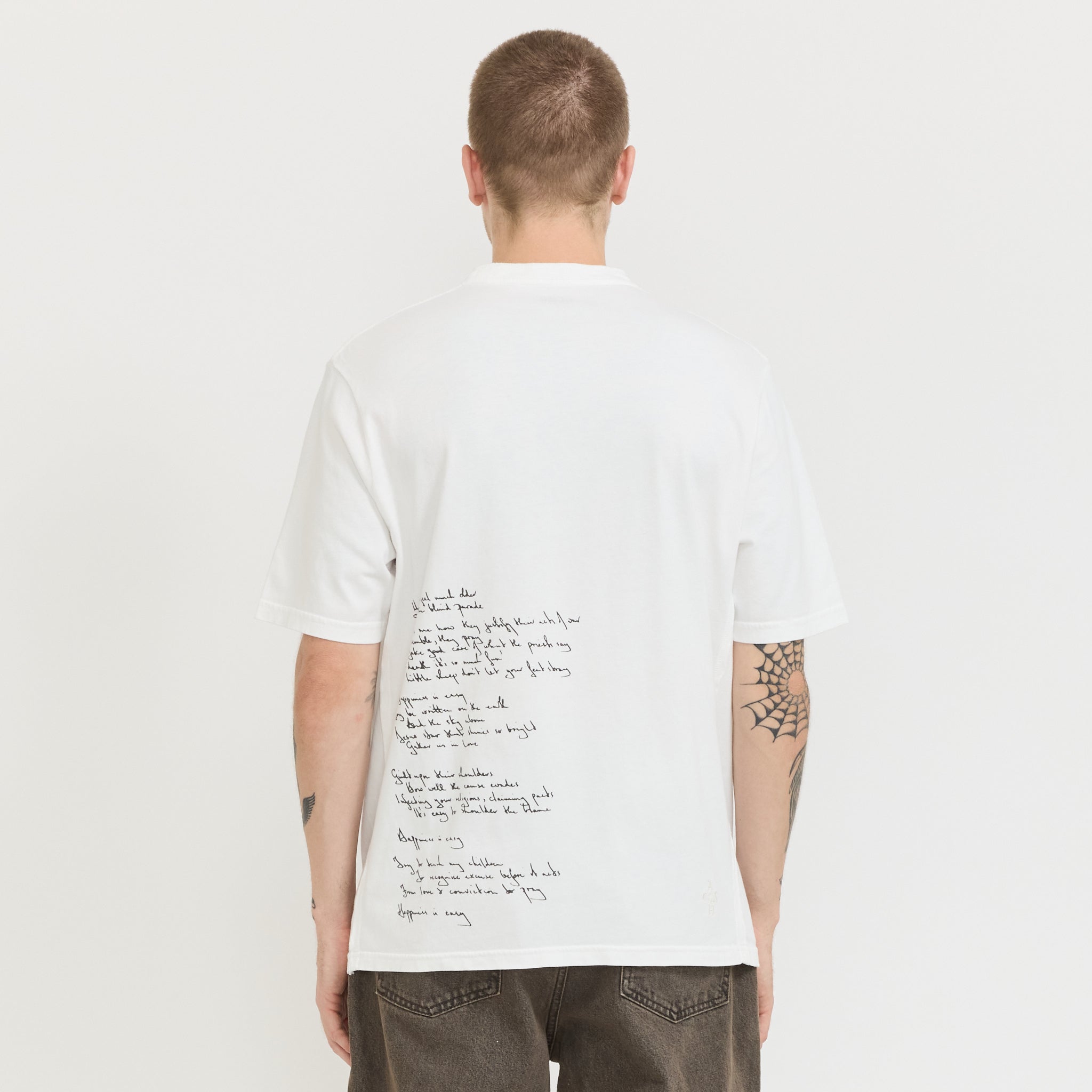 Happiness Is Easy Tee Off White