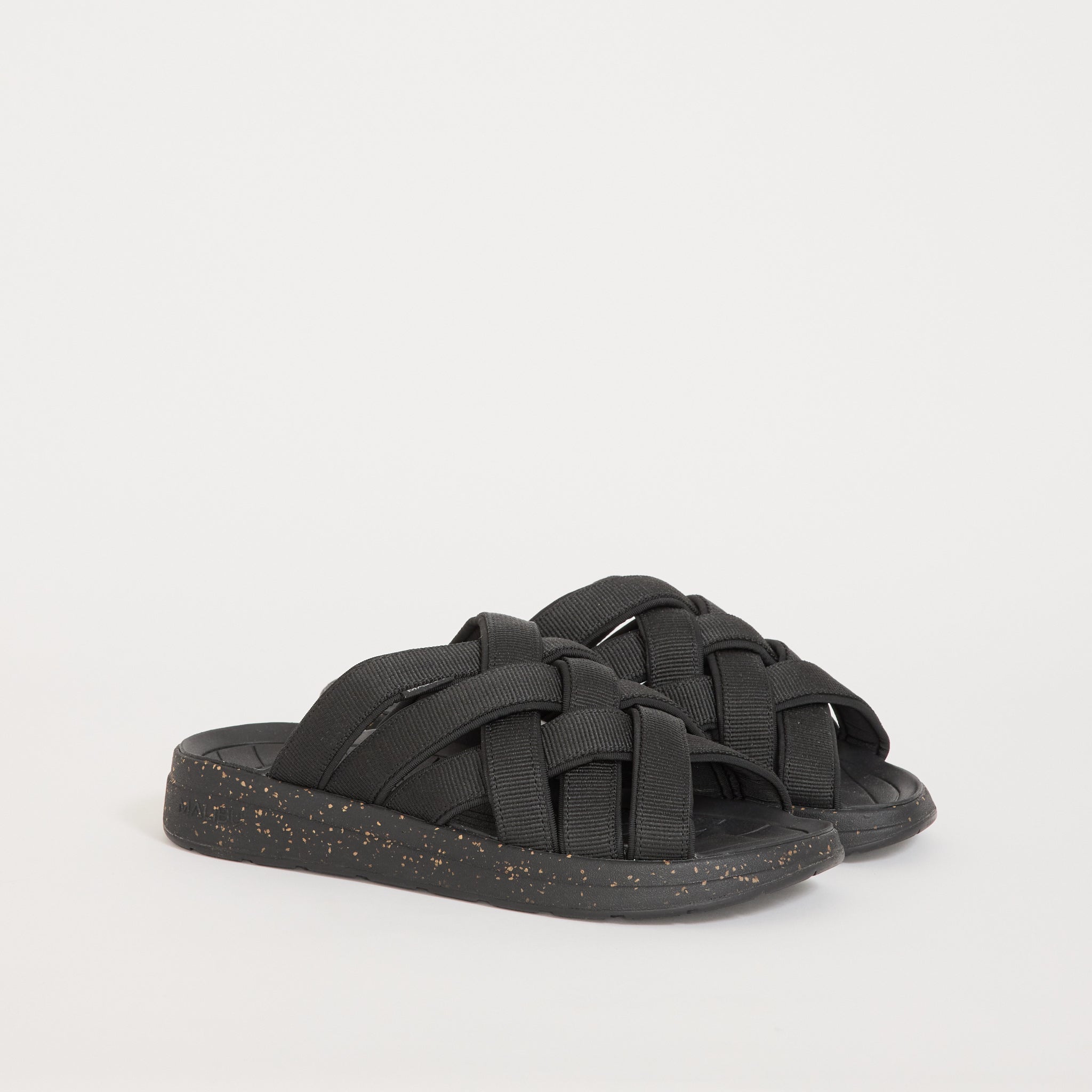 Malibu Sandals | Zuma LX Recycled Polyester/Spandex Black | Maplestore