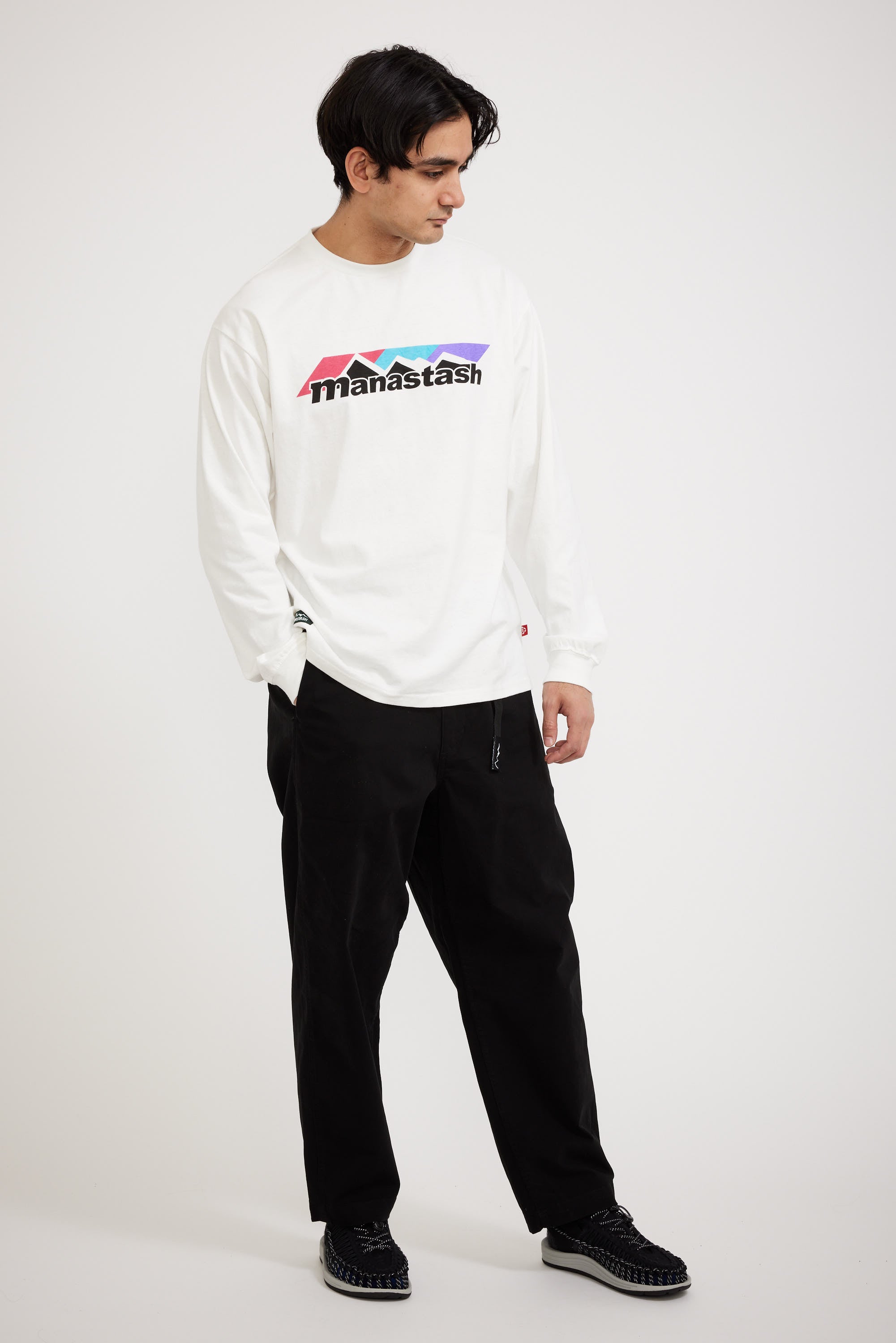 Manastash | Re:Ctn LS Tee Scheme Logo Off White | Maplestore