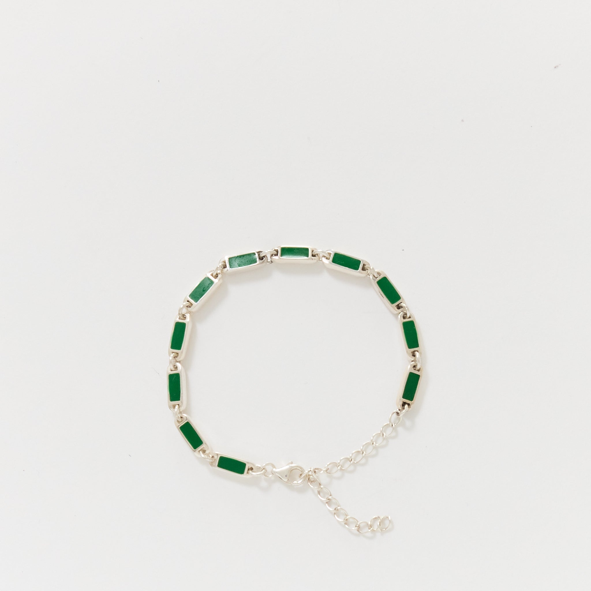 Poncho Bracelet Silver/Green