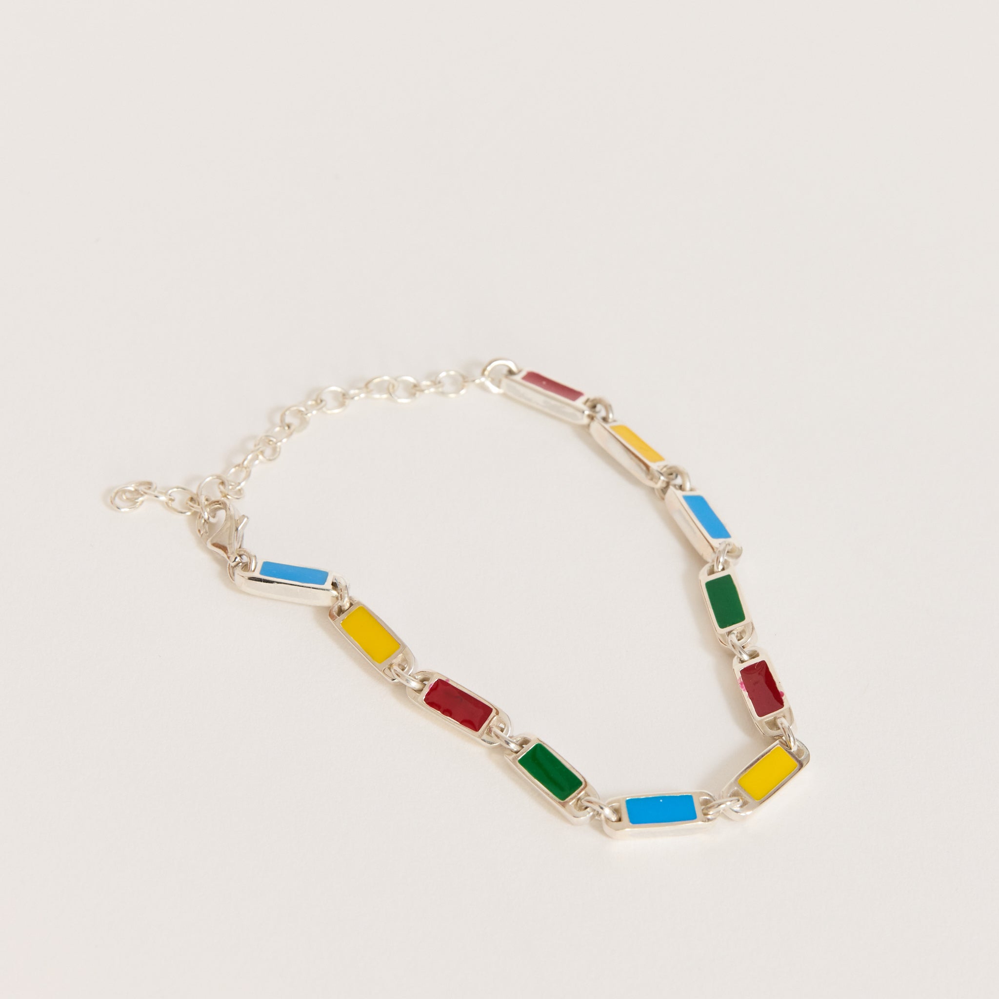 Poncho Bracelet Silver/Blue/Yellow/Red/Green Resin