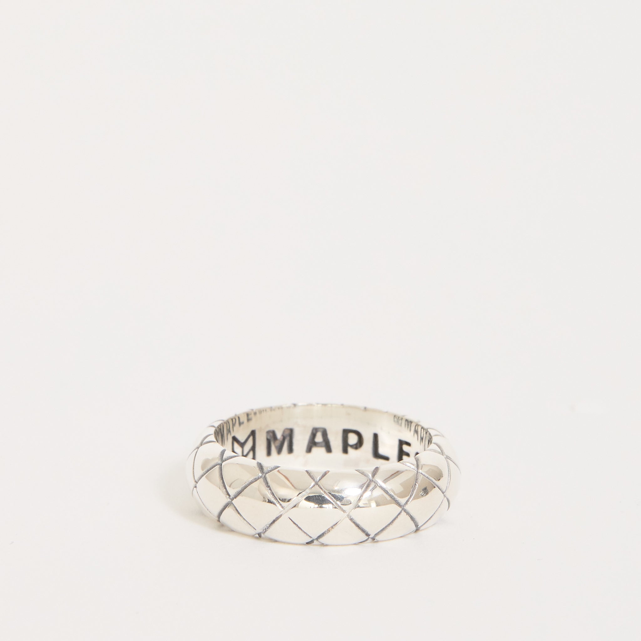 Quilted Band Ring Silver