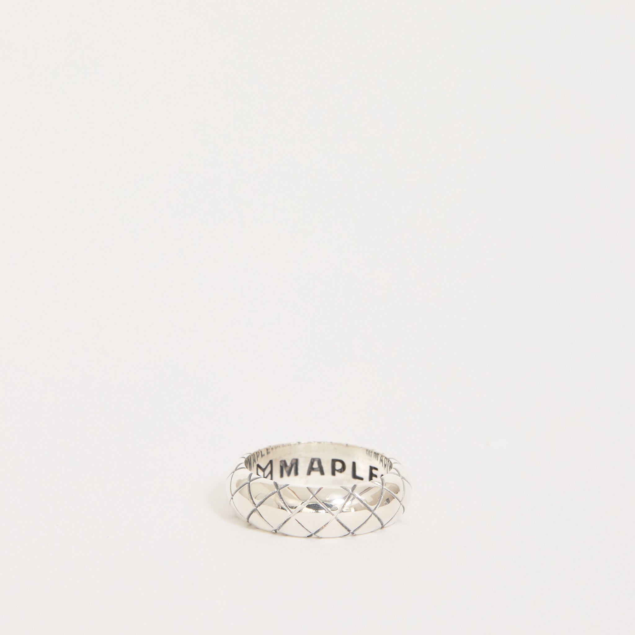Quilted Band Ring Silver