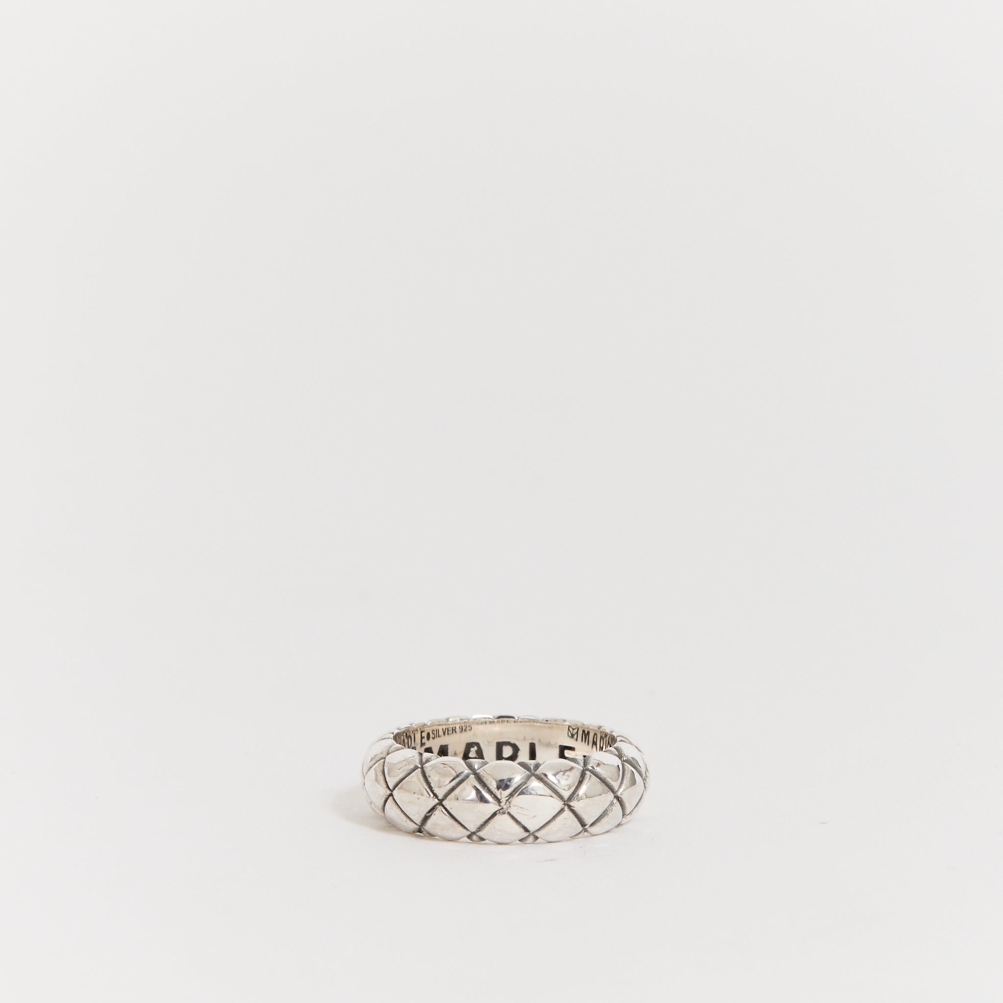 Quilted Band Ring Silver