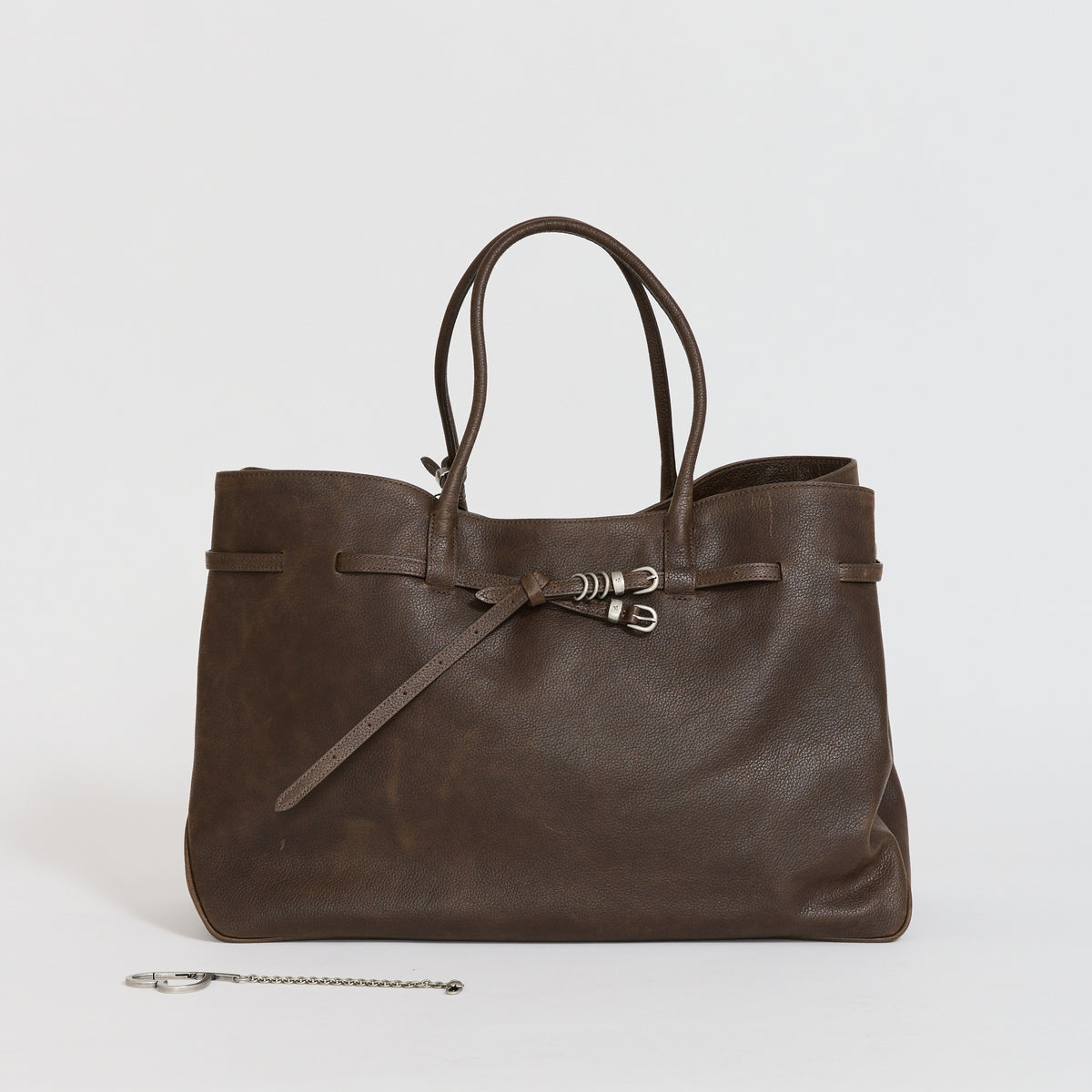 Grandma Used Bag XL Washed Brown Embossed Pull-Up