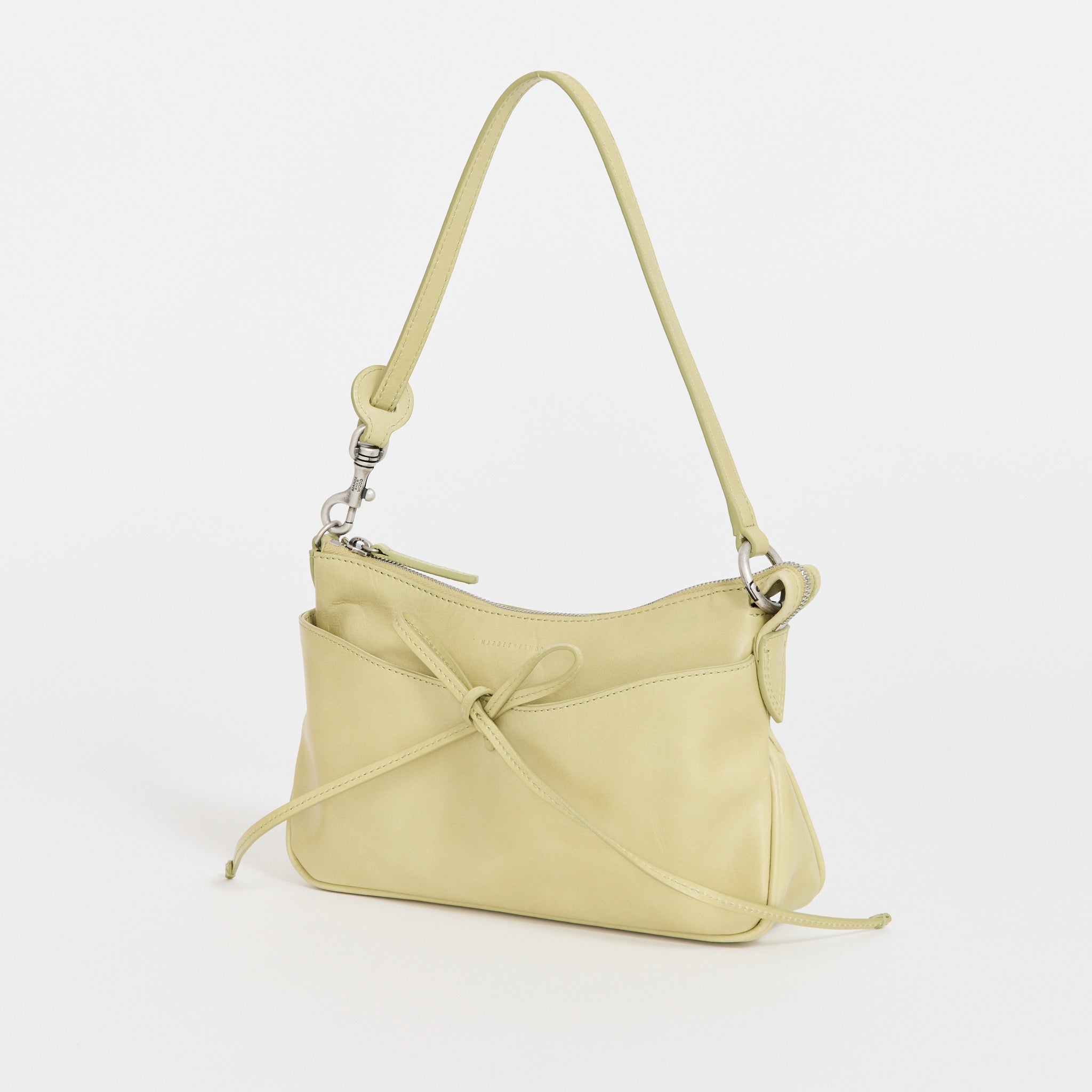 Ribbon Pochette Avocado Pull-Up