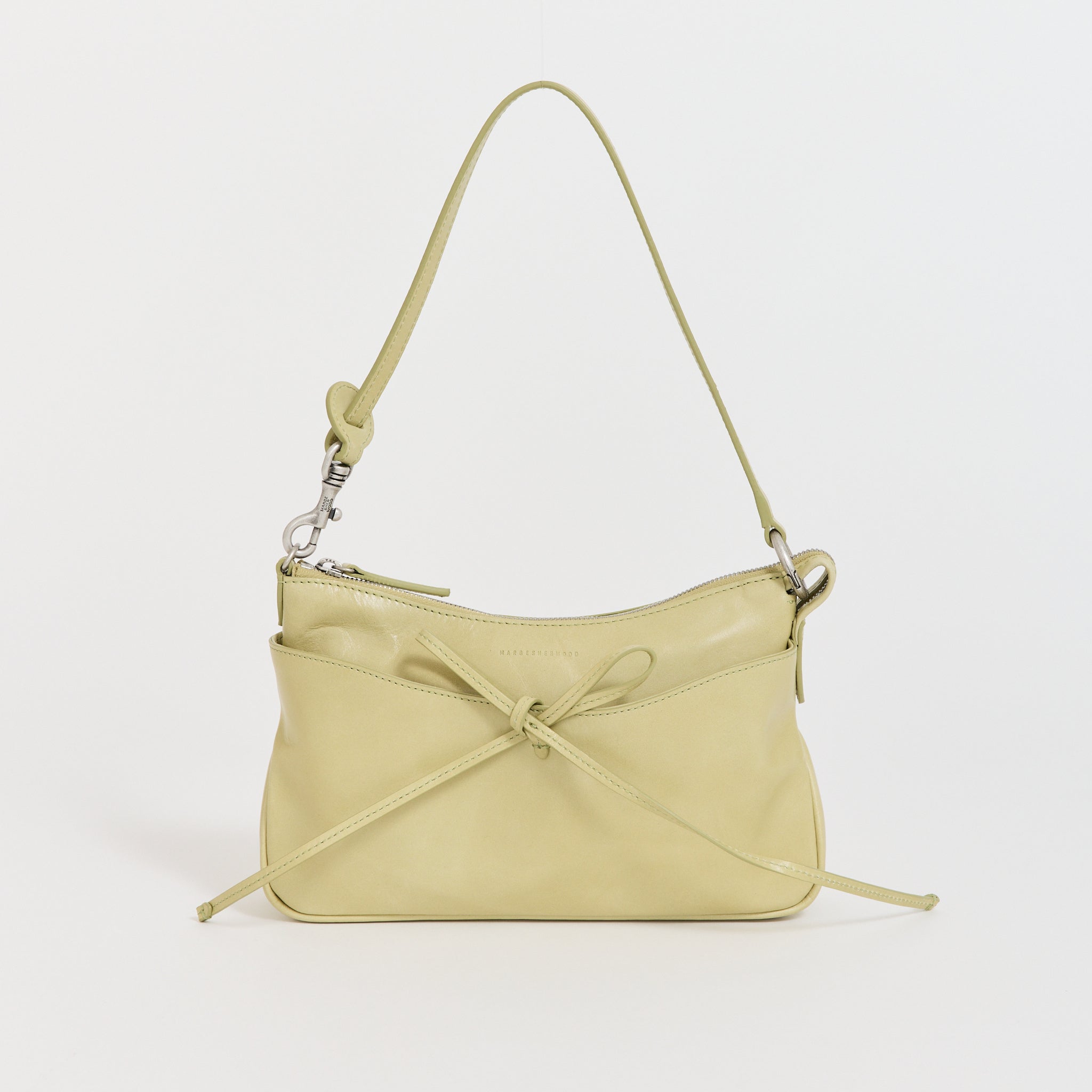 Ribbon Pochette Avocado Pull-Up