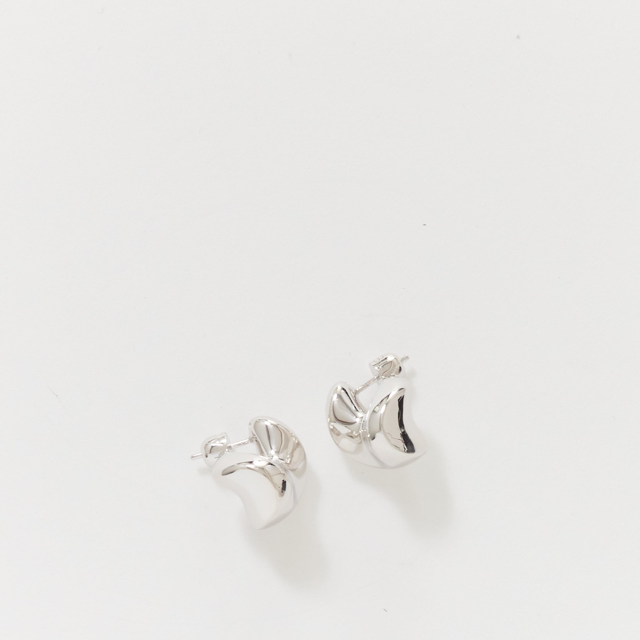 Saddle Earrings Small Silver