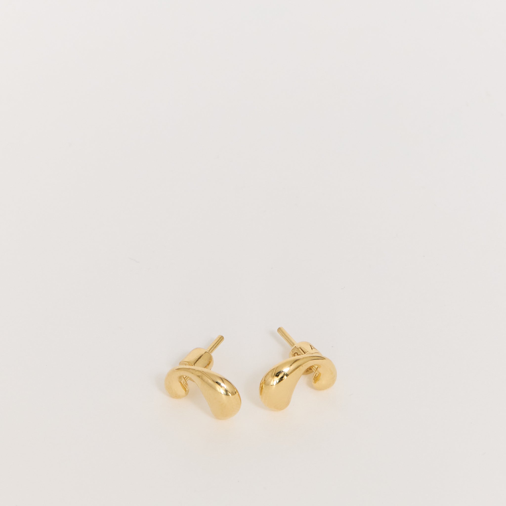 Dolphin Splash Studs Pair Gold