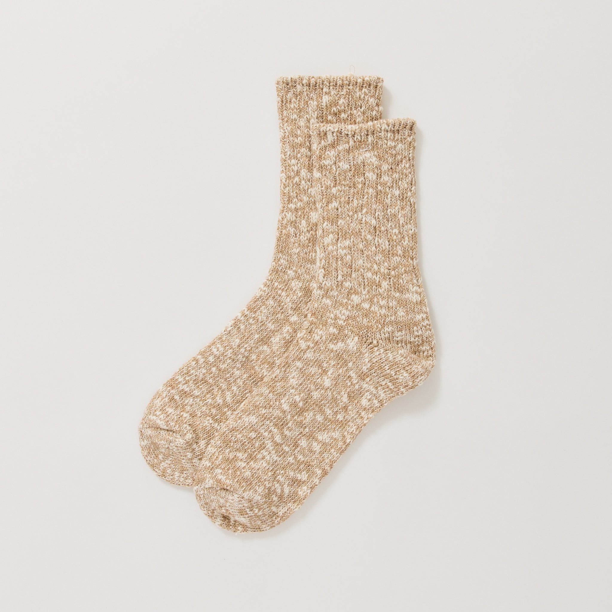 Slub Nep Twister Heather Sock Beige