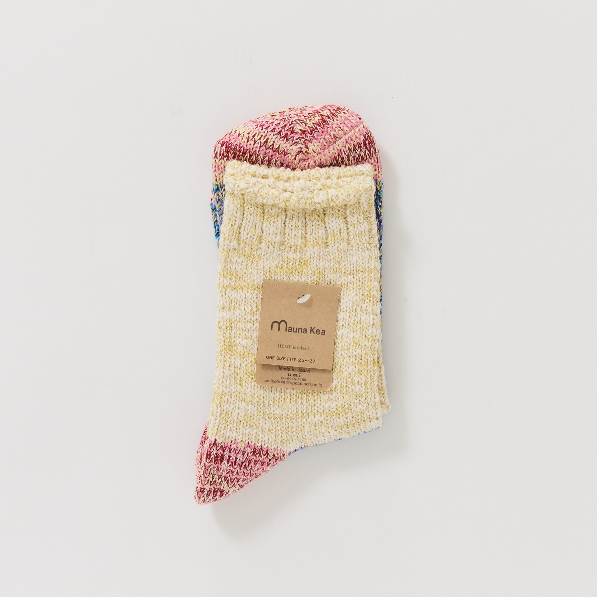 Mauna Kea | Slub Nep Switching Sock Red | Maplestore