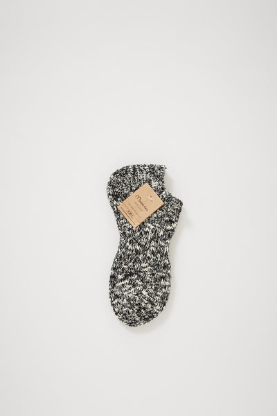 Mauna Kea | Slub Nep Sneaker Sock Black | Maplestore