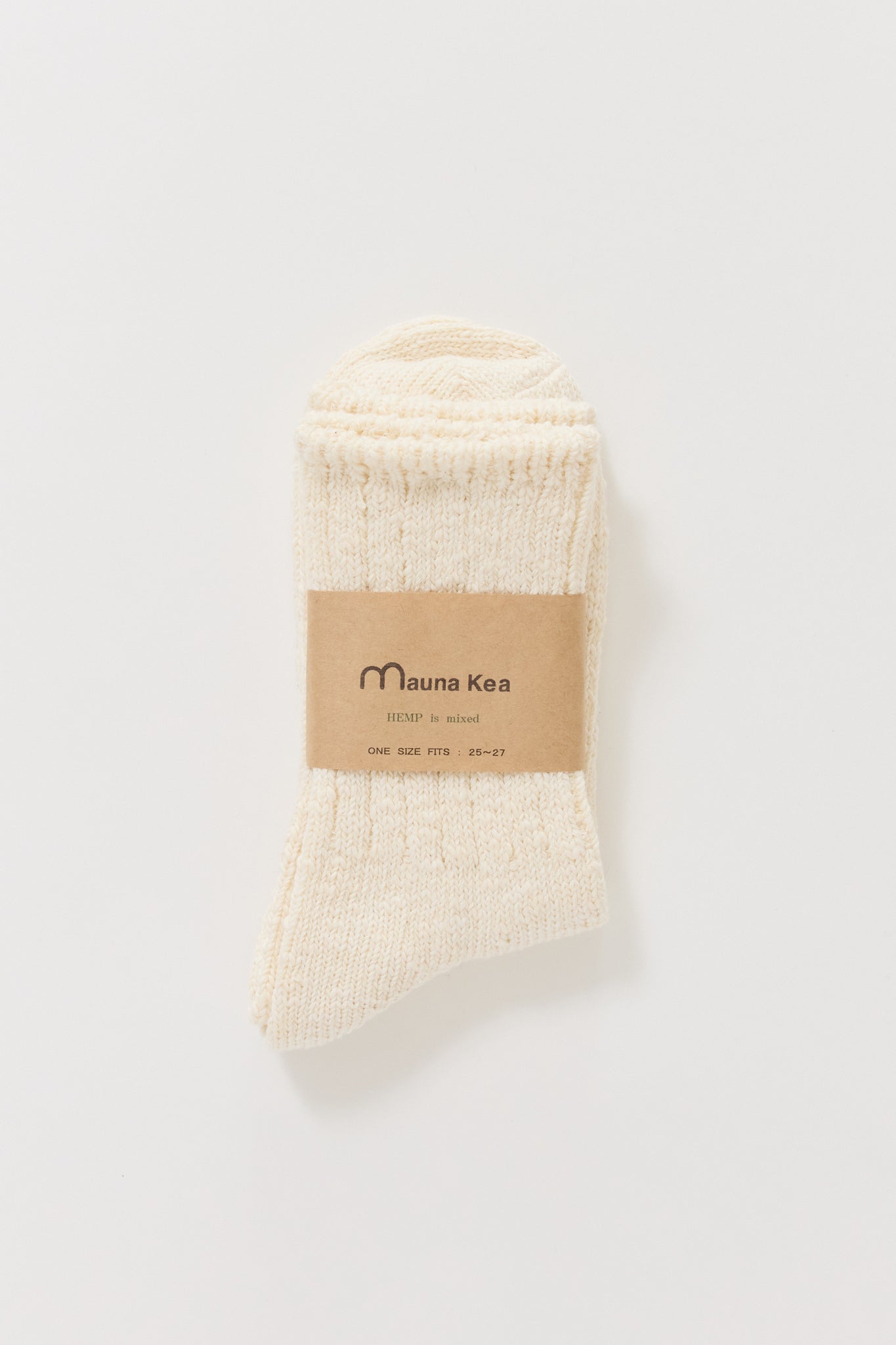 Slub Nep Twister Heather Sock Natural