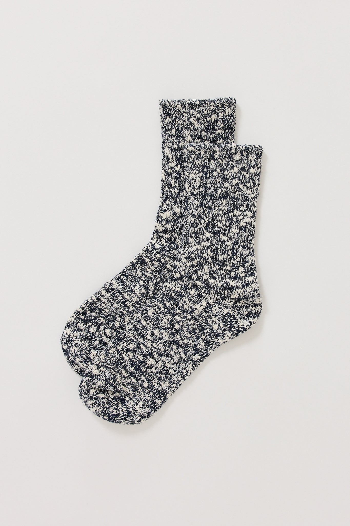 Slub Nep Twister Heather Sock Navy