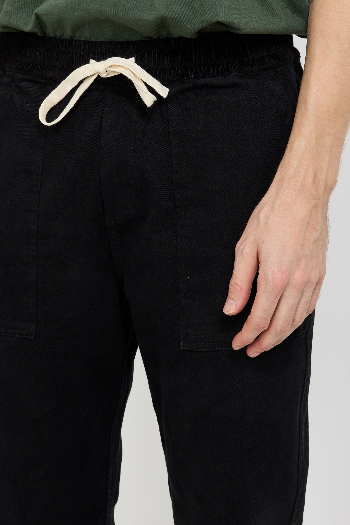 Brushed Twill Pants Black