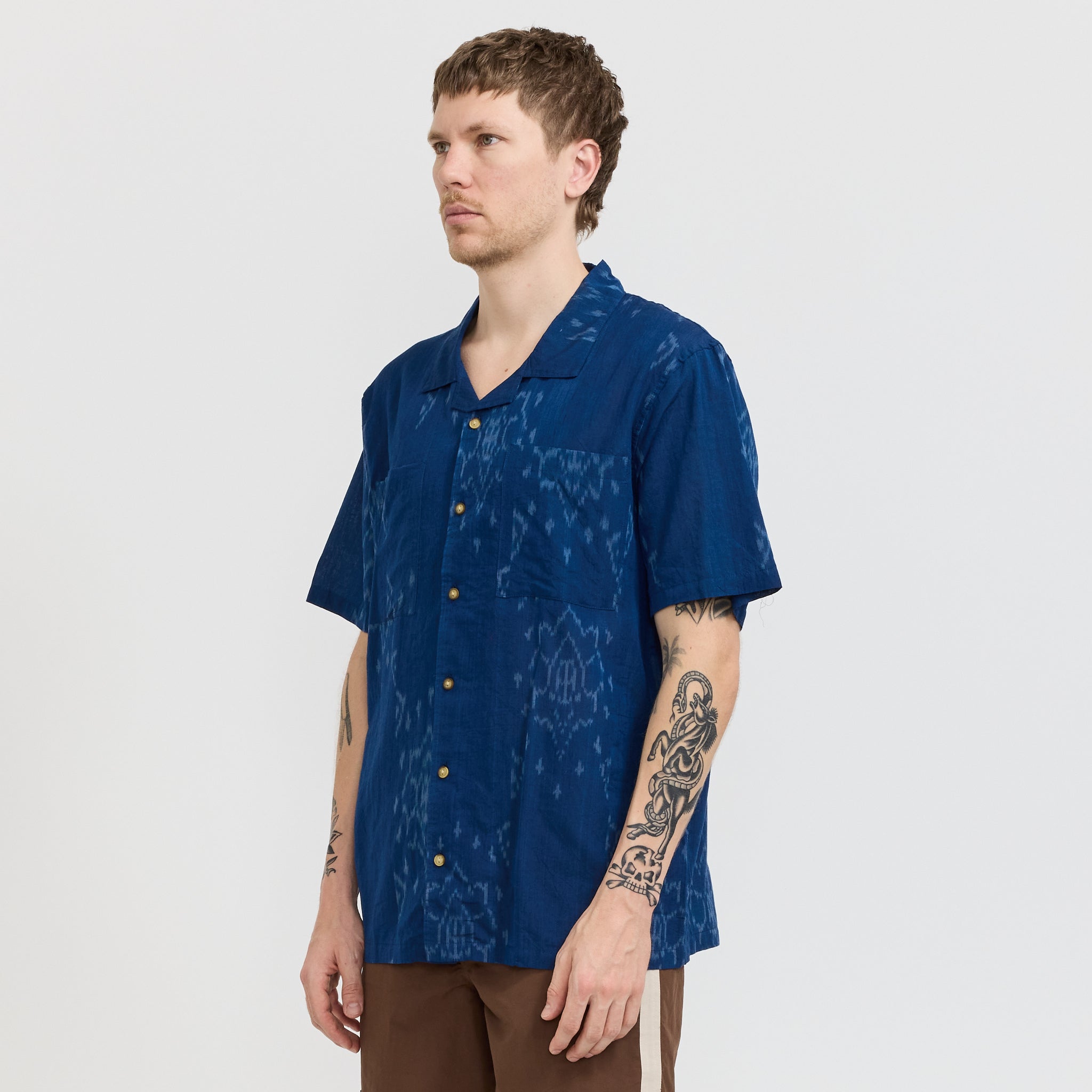 Camp Collar Shirt Blue