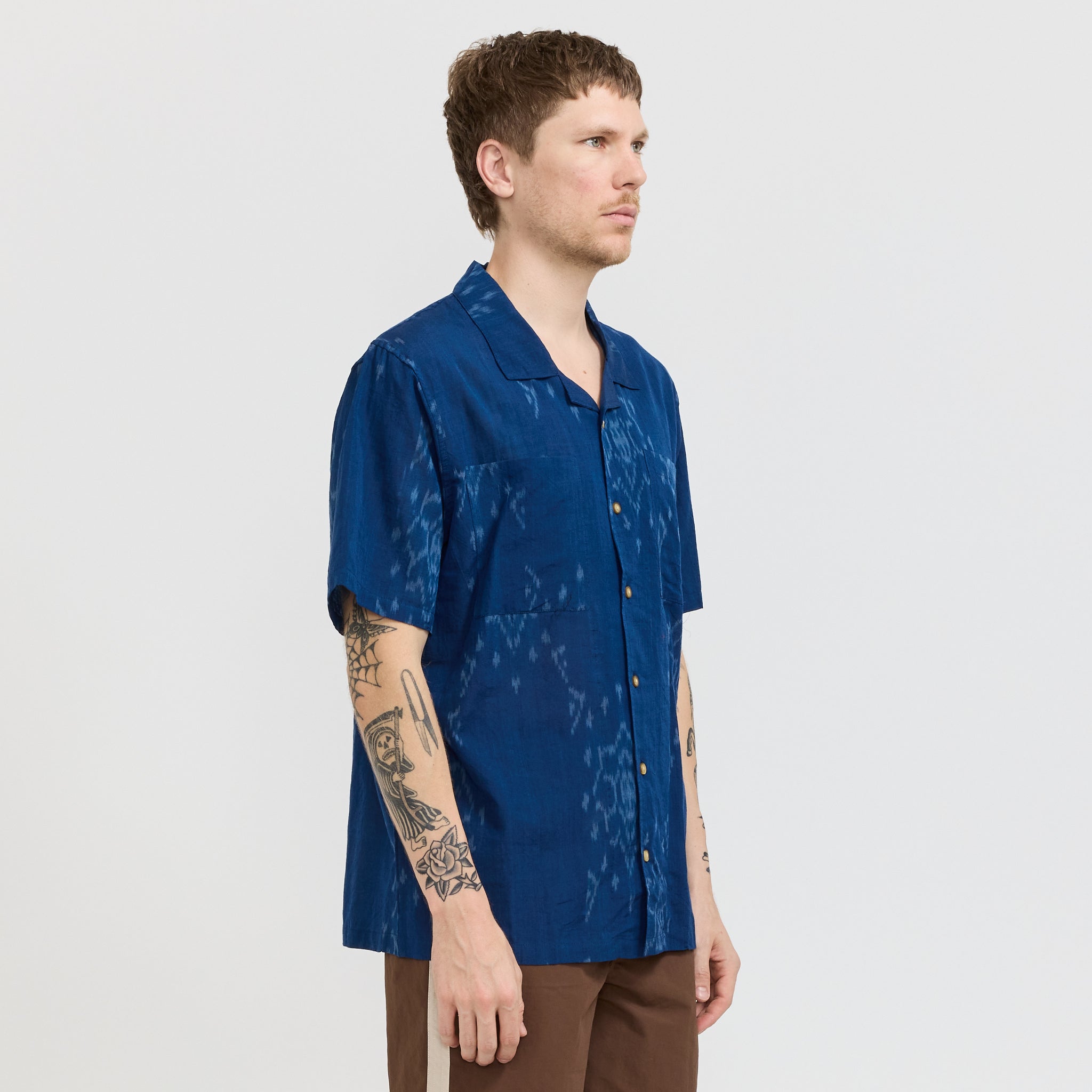 Camp Collar Shirt Blue