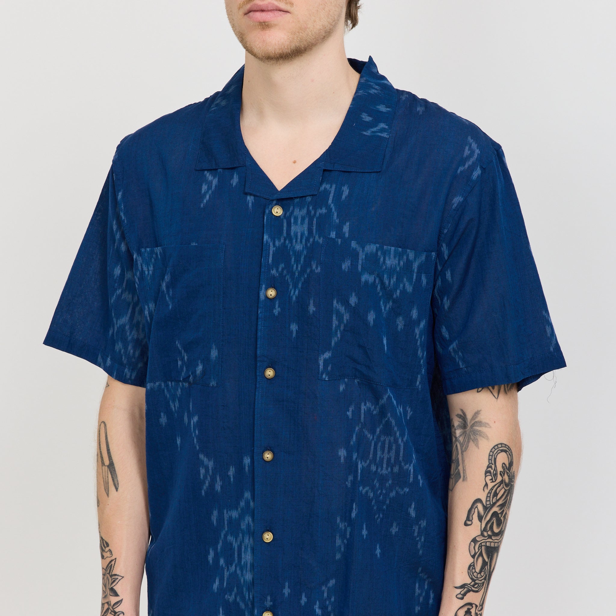 Camp Collar Shirt Blue