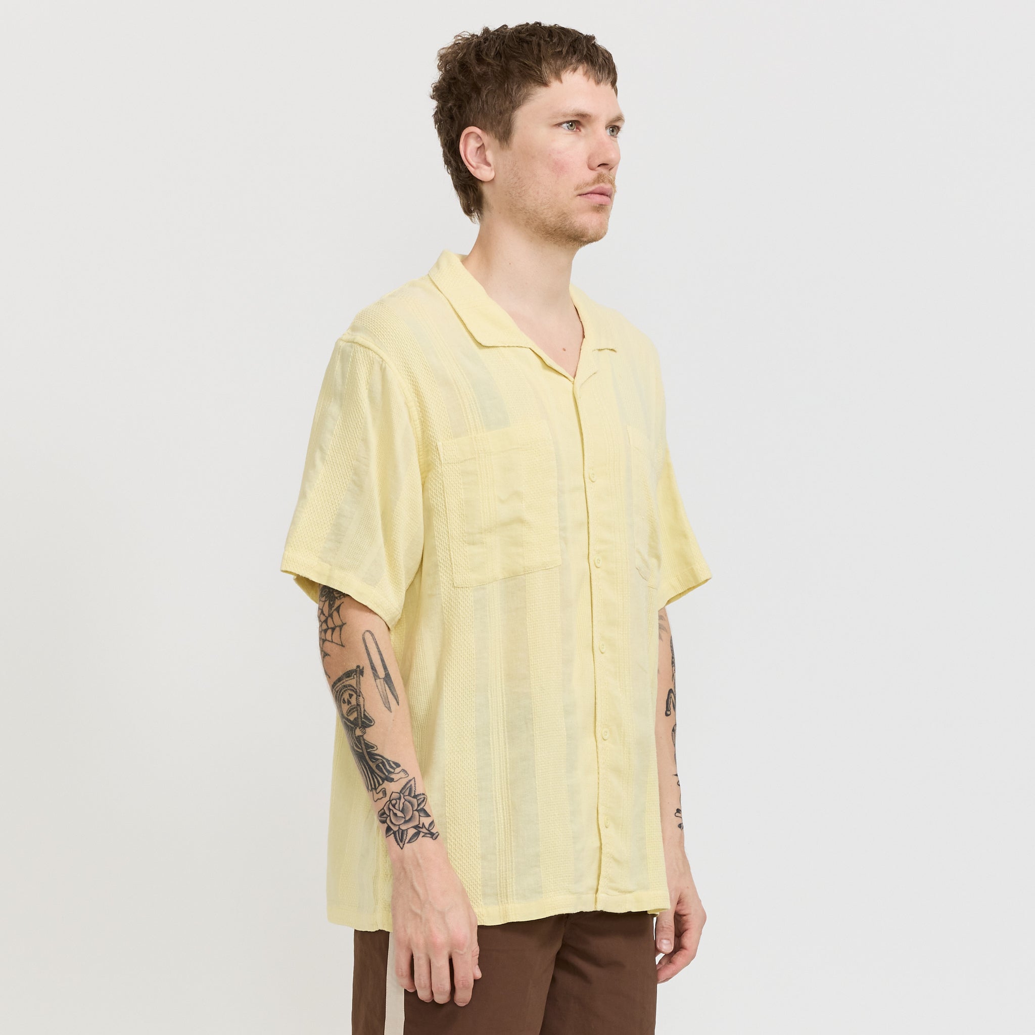 Camp Collar Shirt Light Yellow