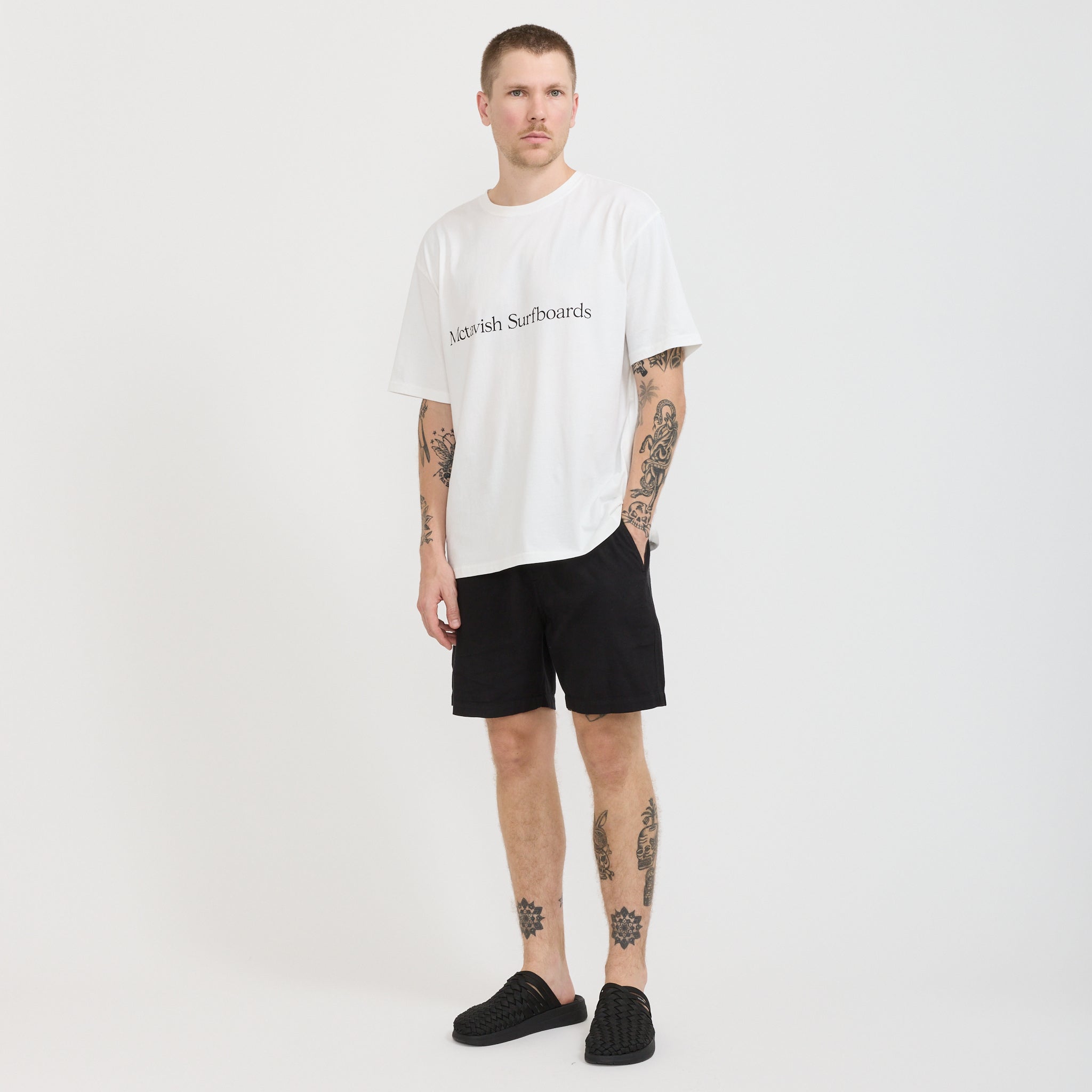 Linen Shorts Black