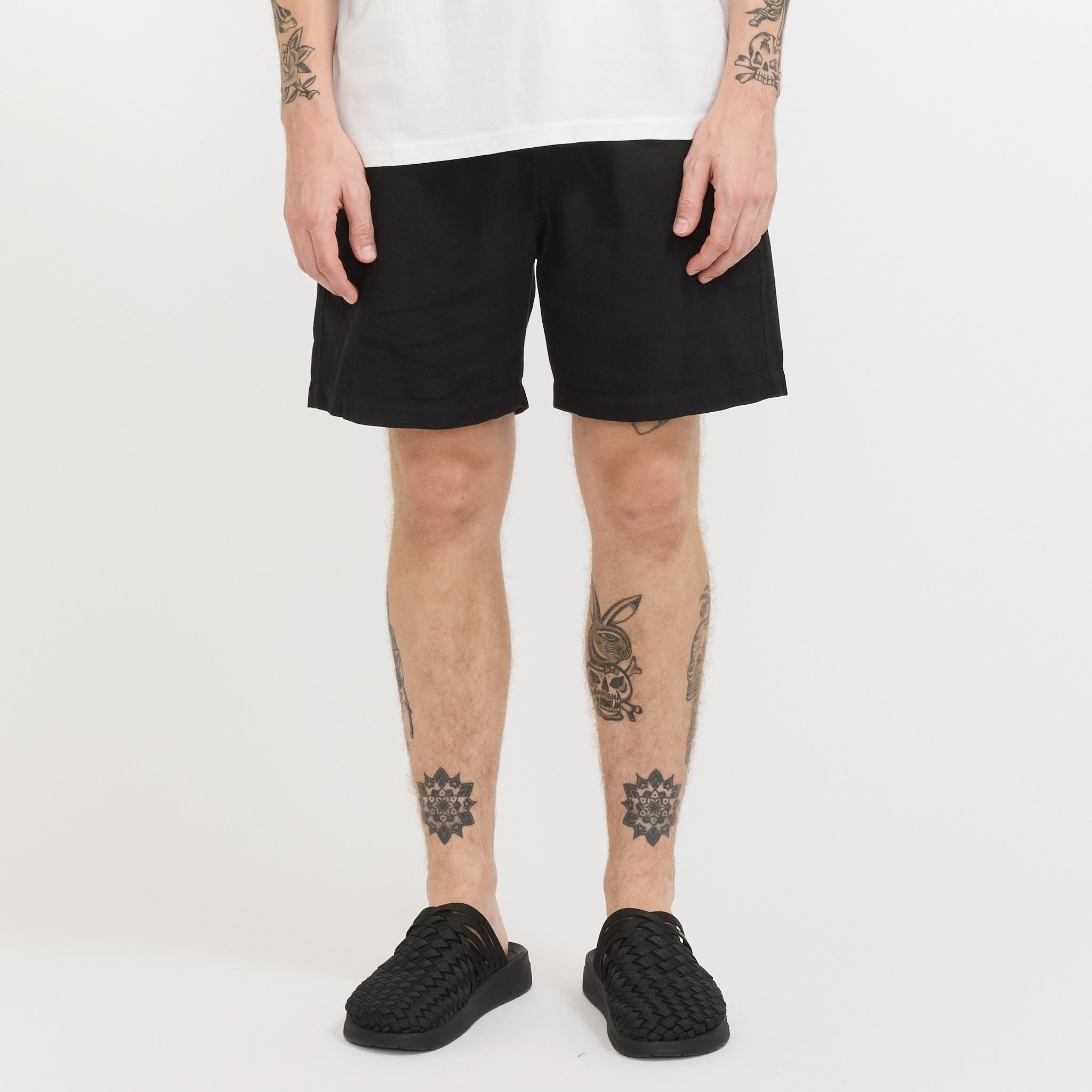 Linen Shorts Black