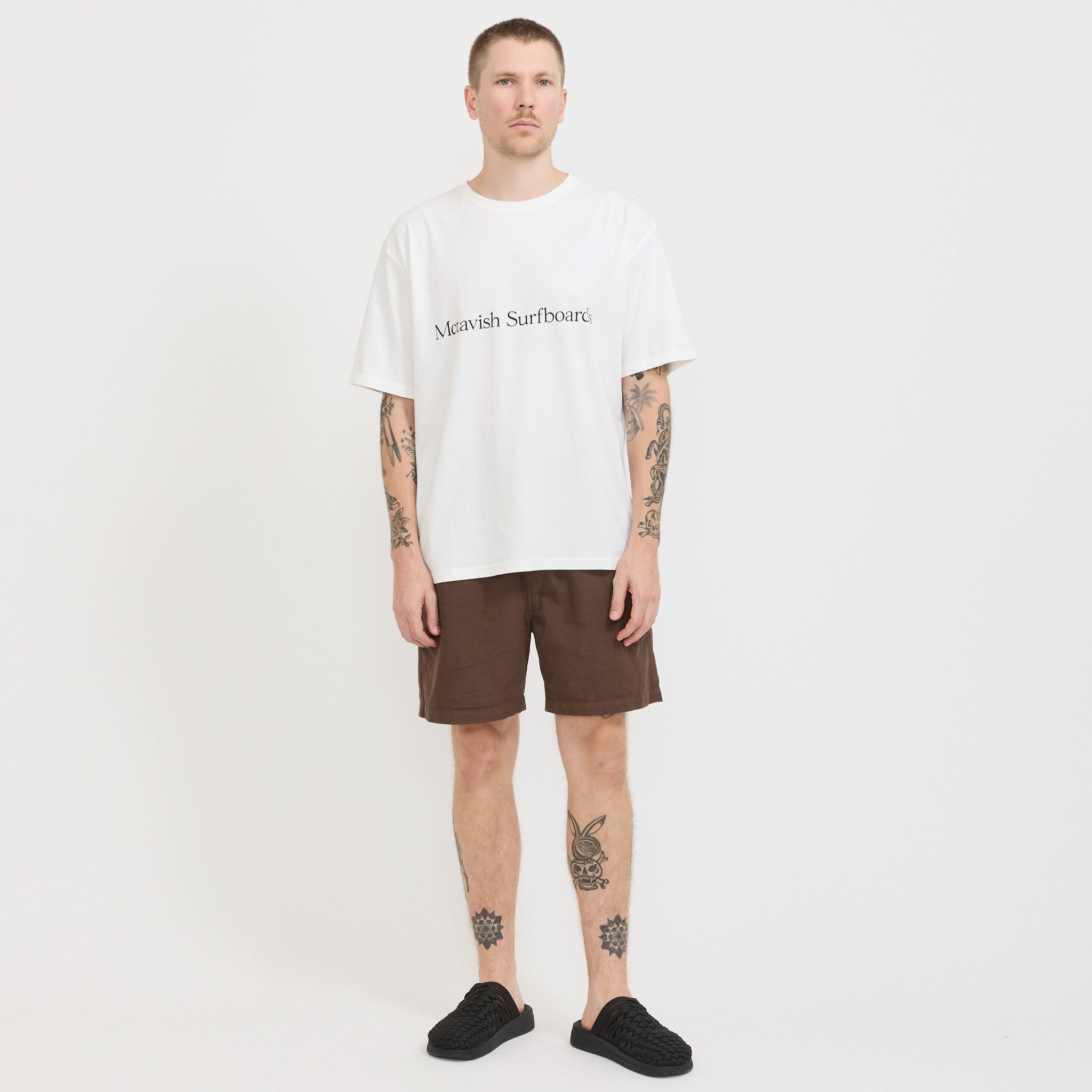 Linen Shorts Brown