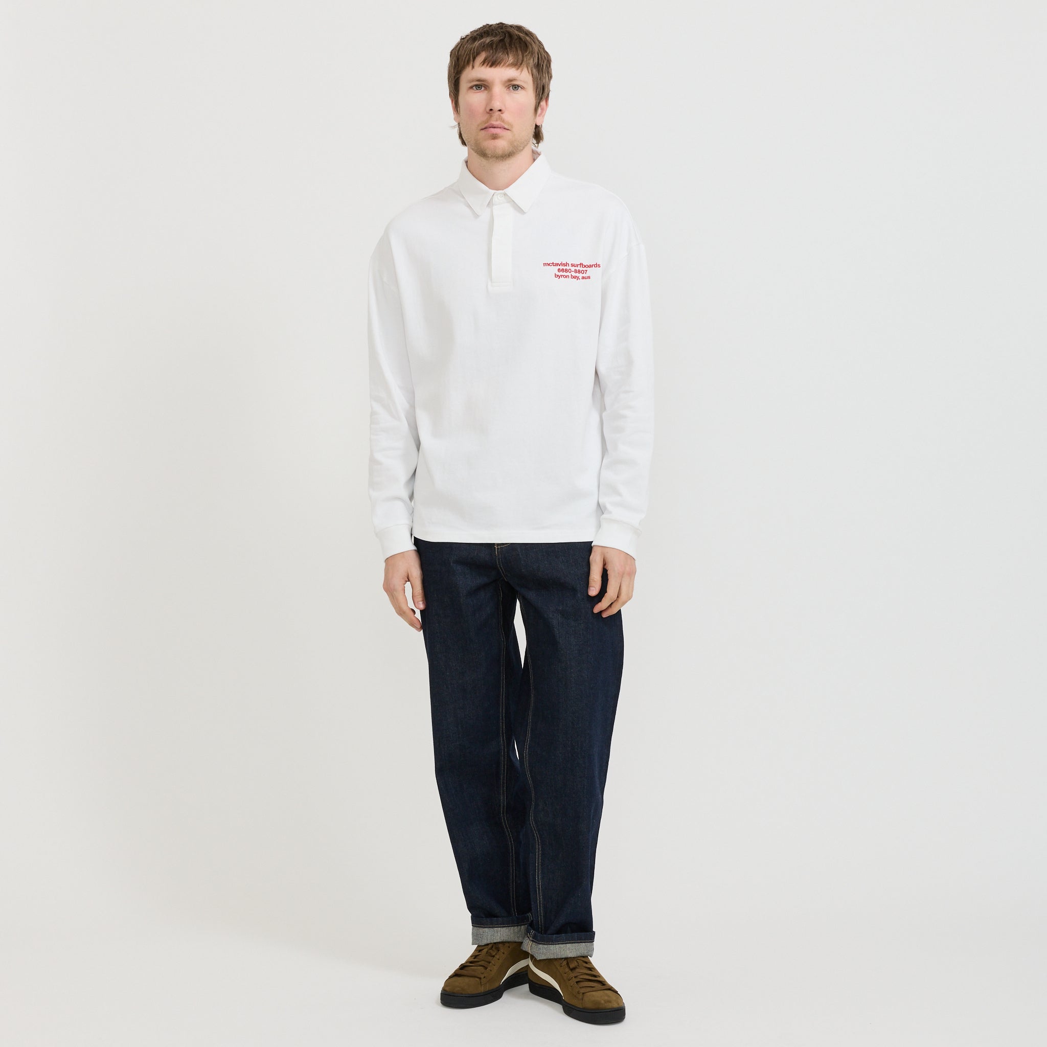 Rugby Polo White