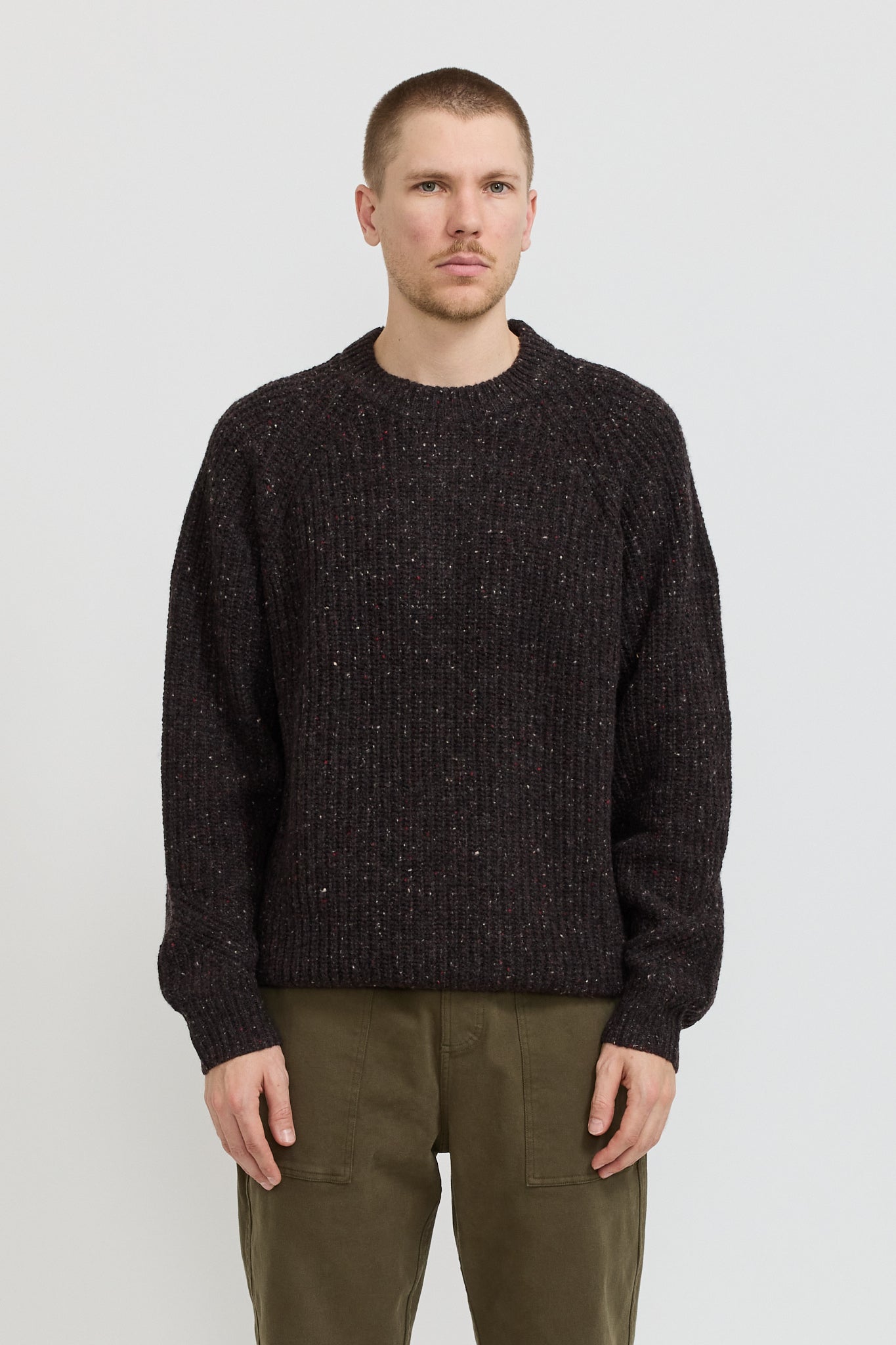 Speckled Fisherman Knit Charcoal