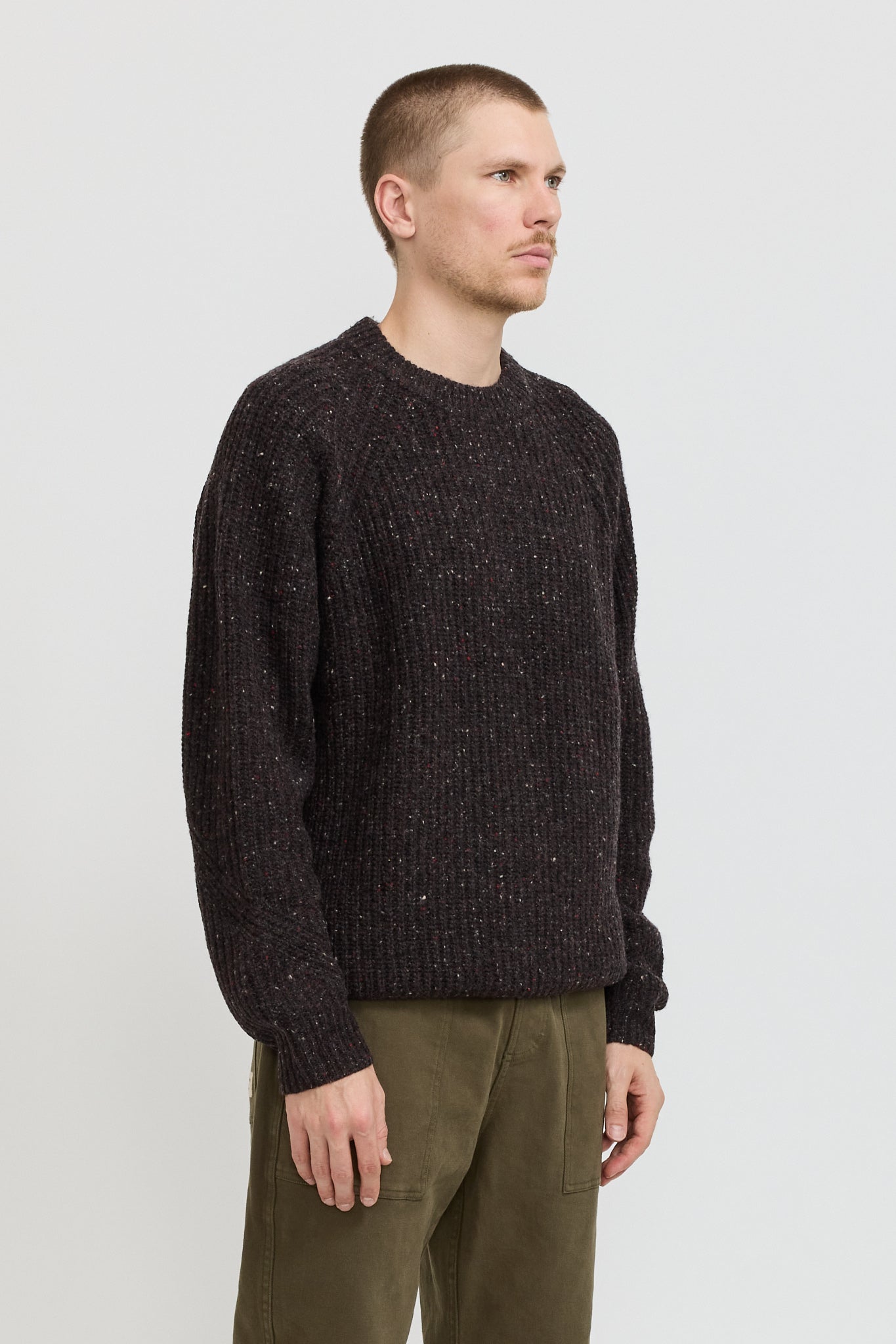 Speckled Fisherman Knit Charcoal